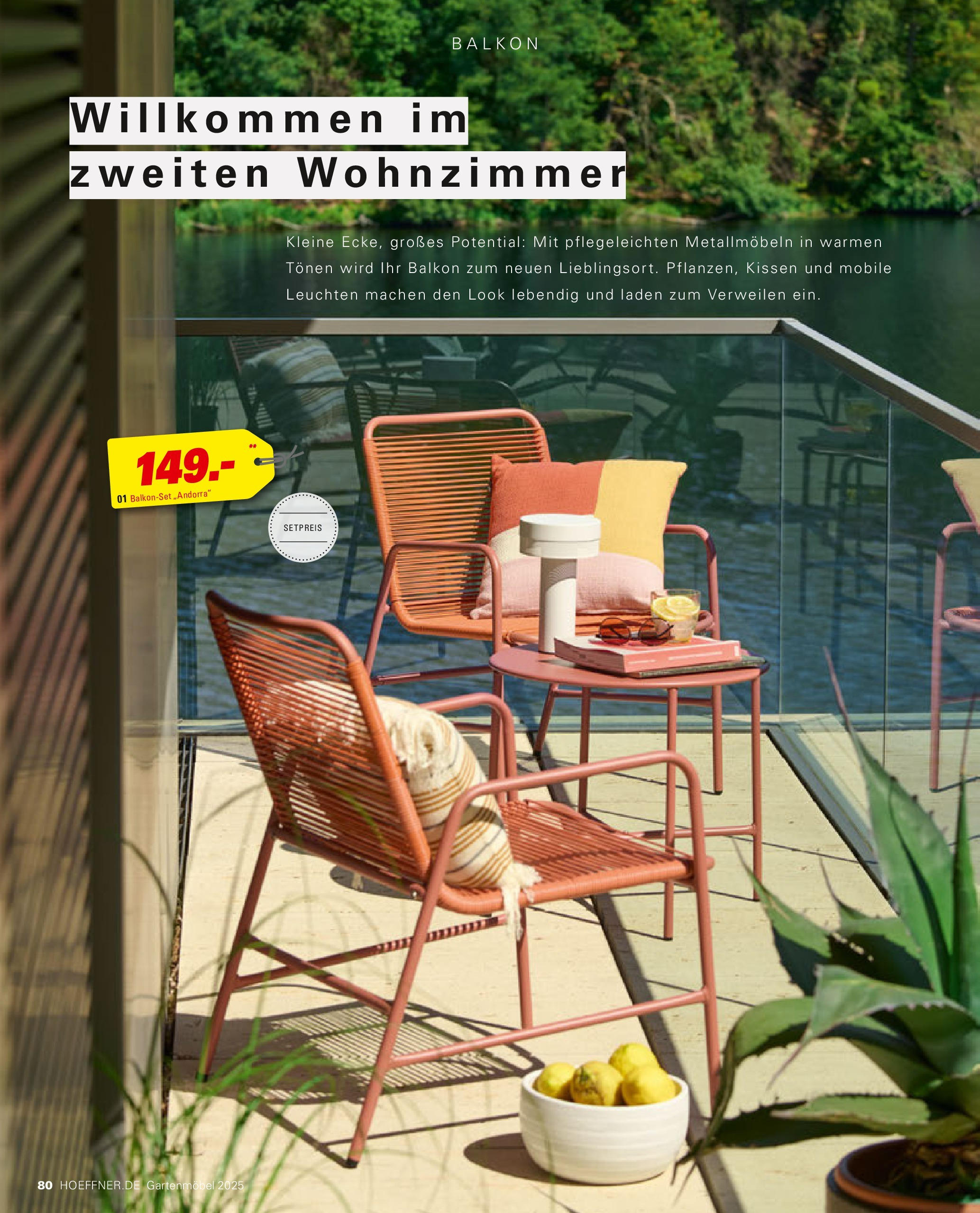 Höffner - Höffner: Möbelangebote (ab 31.01.2025) zum Blättern | Seite: 80 | Produkte: Kissen, Gartenmöbel