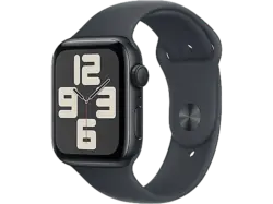 Apple Watch SE 2024 GPS 44 mm Aluminiumgehäuse, Sportarmband M/L, Mitternacht; Smartwatch