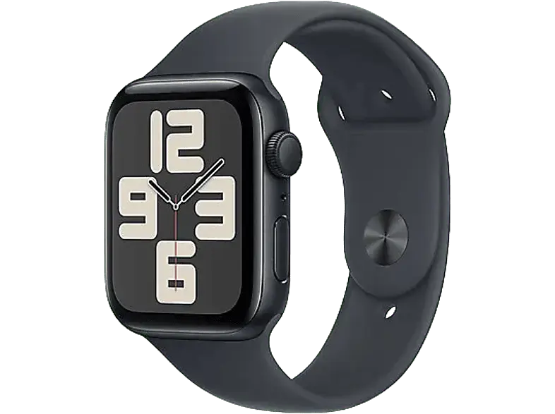 Apple Watch SE 2024 GPS 44 mm Aluminiumgehäuse, Sportarmband M/L, Mitternacht; Smartwatch