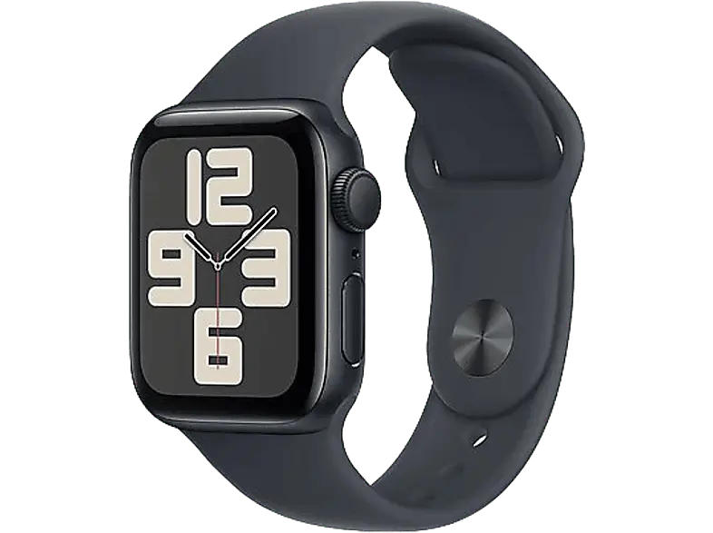 Apple Watch SE 2024 GPS 40mm Aluminiumgehäuse, Sportarmband S/M, Mitternacht; Smartwatch