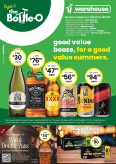 Preview of catalogue Good Value Booze, For Good Value Summers. QLD 13/01 from shop The Bottle-O valid 12/01/2025