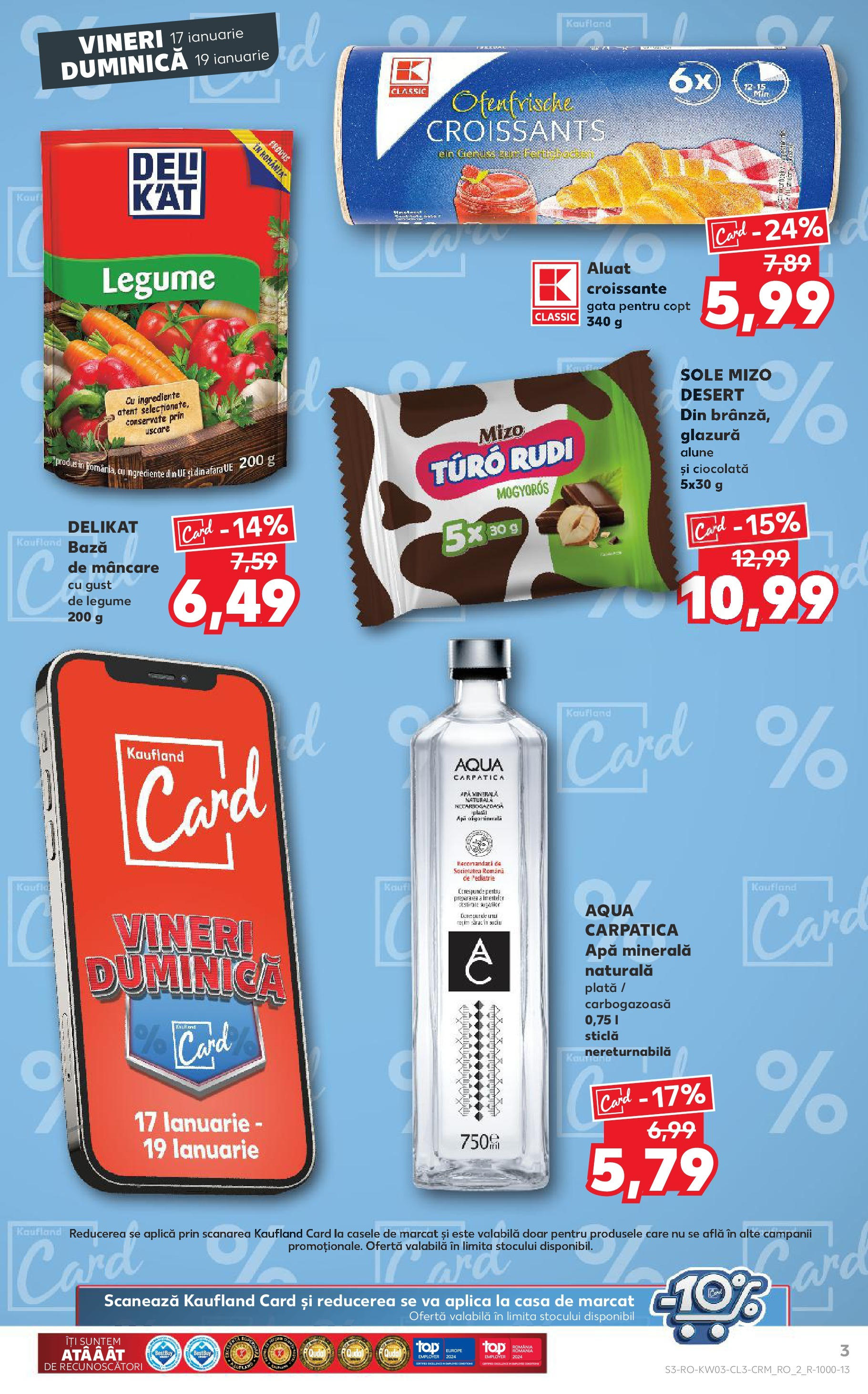 Catalog Kaufland - Bucureşti 17.01.2025 - Revista si Oferta | Pagină: 3 | Produse: Aluat, Alune, Apă, Legume