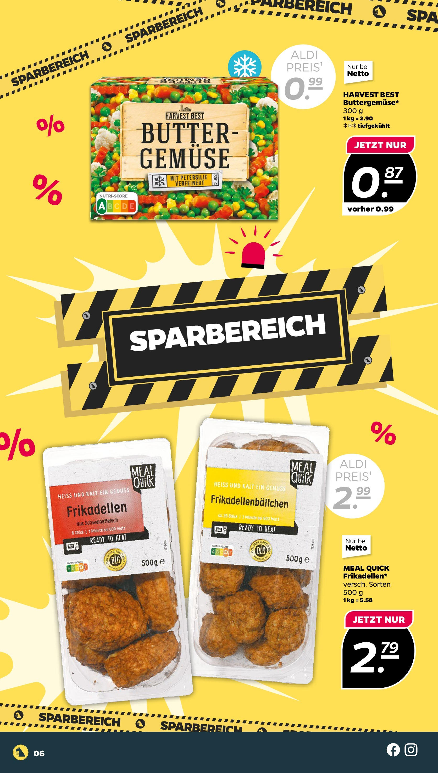 Netto Prospekt 	 ab 13.01.2025 → Angebote nächste Woche | Seite: 6 | Produkte: Butter, Gemüse, Petersilie, Schweinefleisch