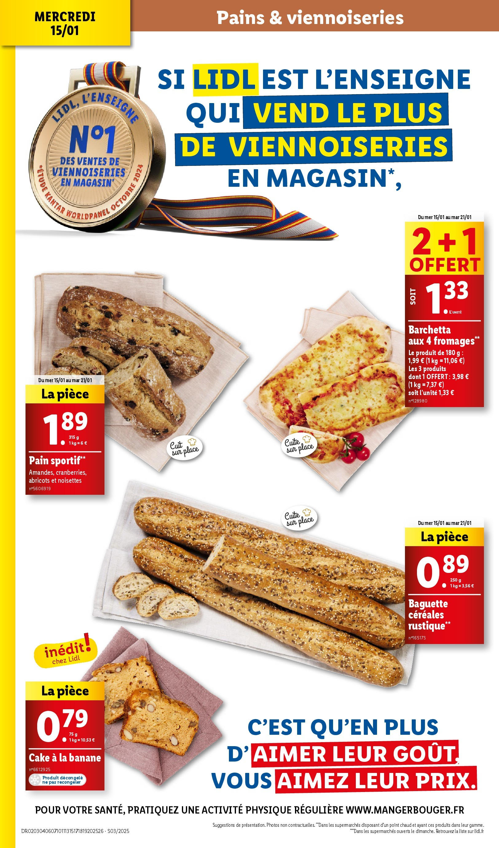 Catalogue LIDL du 14/01/2025 | Promo prospectus en ligne | Page: 4 | Produits: Noisettes, Abricots, Viennoiseries, Pain