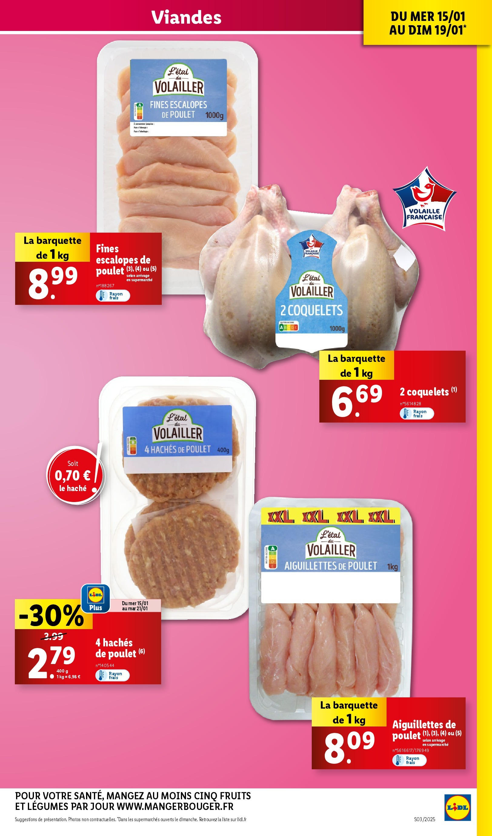 Catalogue LIDL du 14/01/2025 | Promo prospectus en ligne | Page: 7 | Produits: Volaille