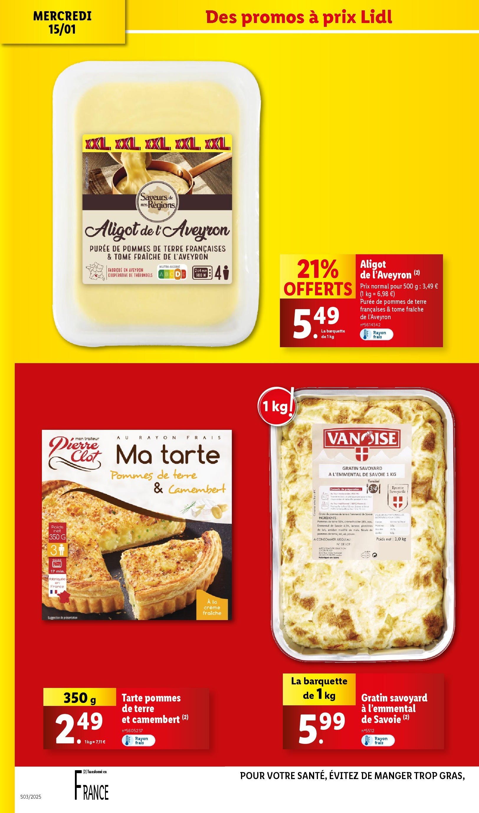 Catalogue LIDL du 14/01/2025 | Promo prospectus en ligne | Page: 14 | Produits: Poids, Pommes, Crème fraiche, Crème