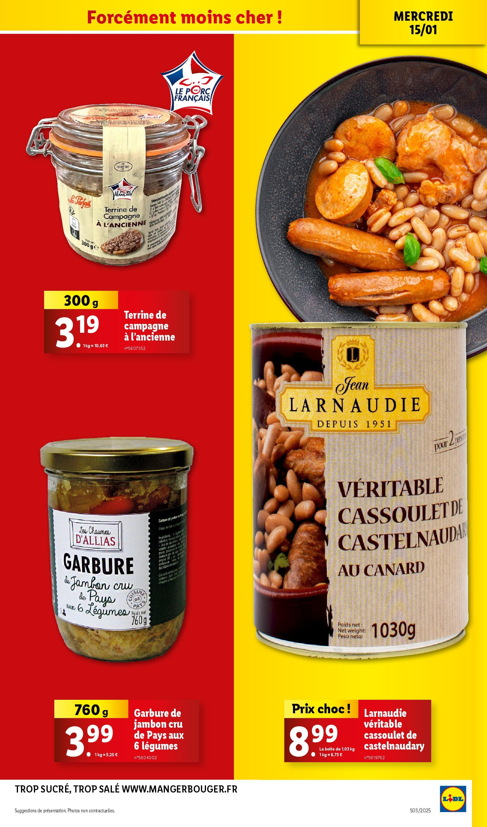 Catalogue LIDL du 14/01/2025 | Promo prospectus en ligne | Page: 15 | Produits: Jambon Cru, Poids, Jambon, Porc