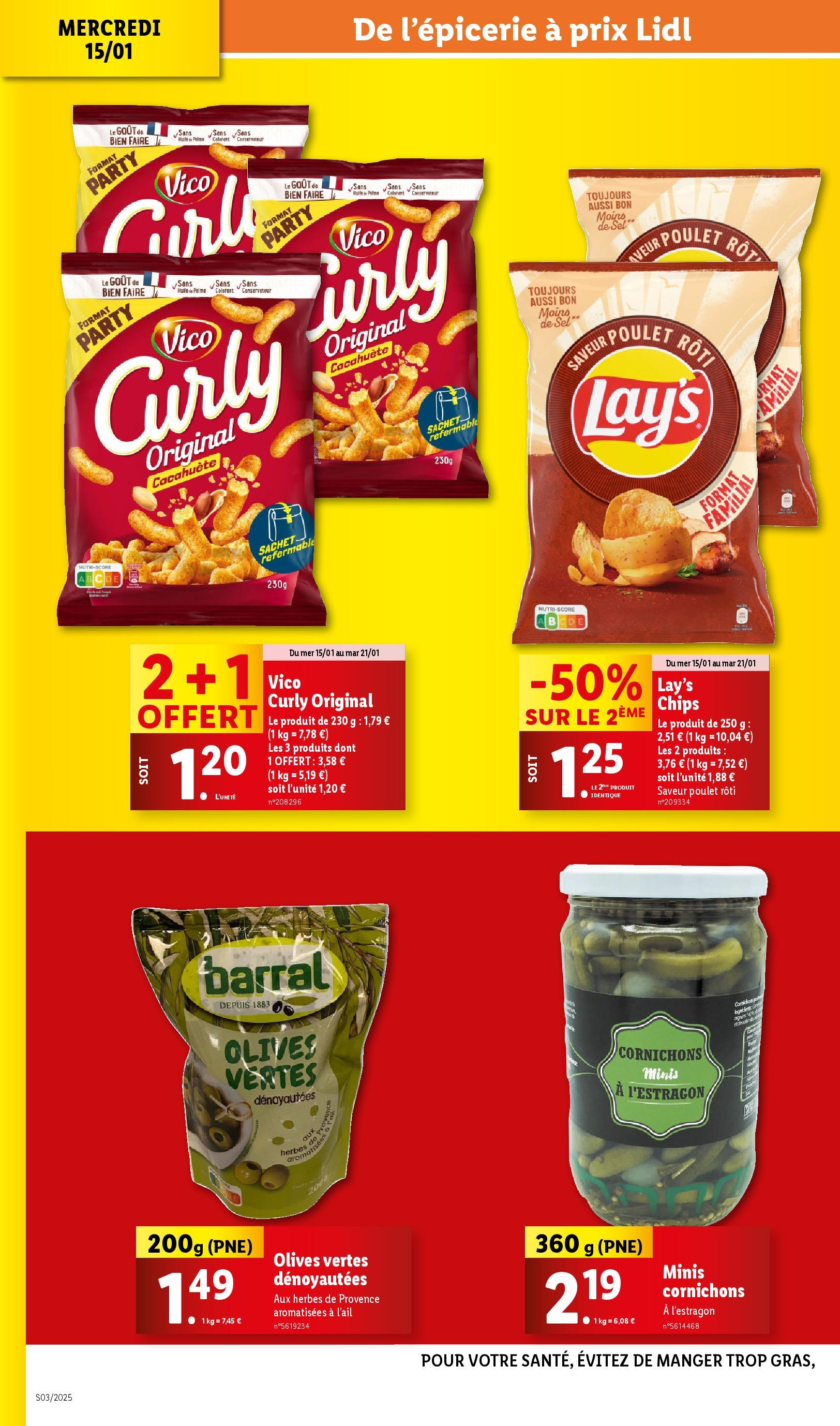 Catalogue LIDL du 14/01/2025 | Promo prospectus en ligne | Page: 18 | Produits: Olives, Sel, Herbes de provence, Chips