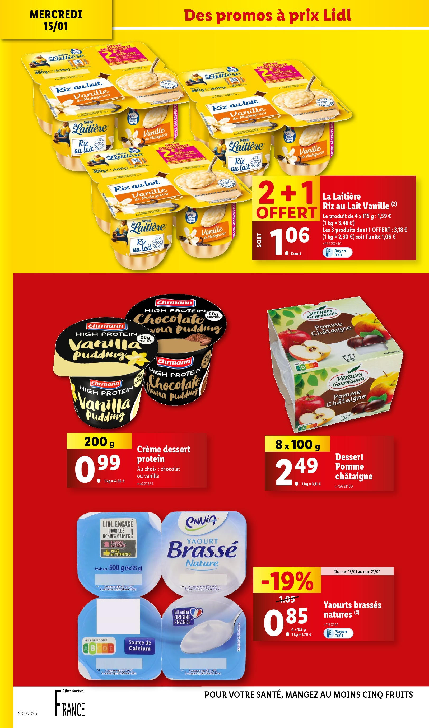 Catalogue LIDL du 14/01/2025 | Promo prospectus en ligne | Page: 20 | Produits: Yaourts, Lait entier, Yaourt, Crème