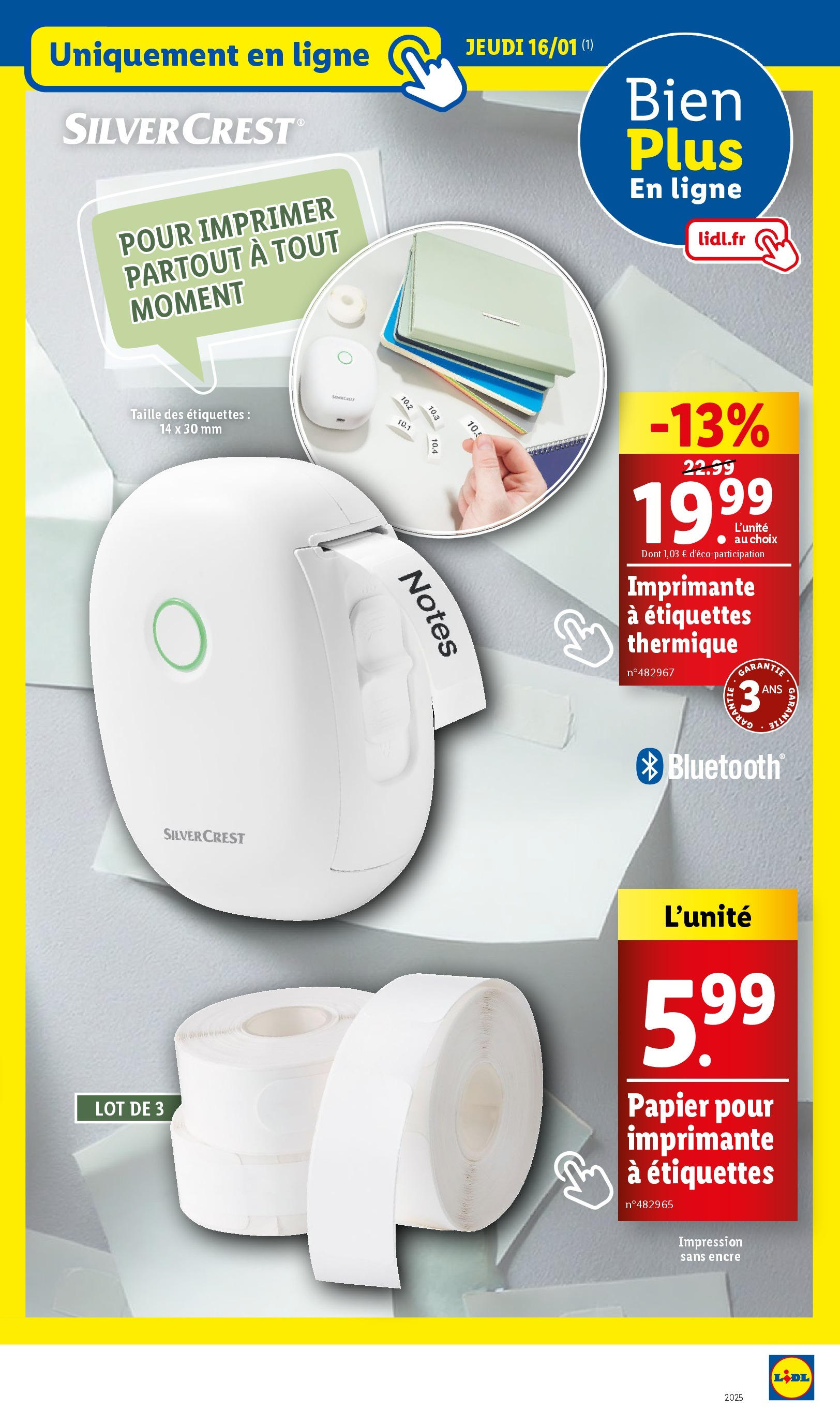 Catalogue LIDL du 14/01/2025 | Promo prospectus en ligne | Page: 55 | Produits: Imprimante