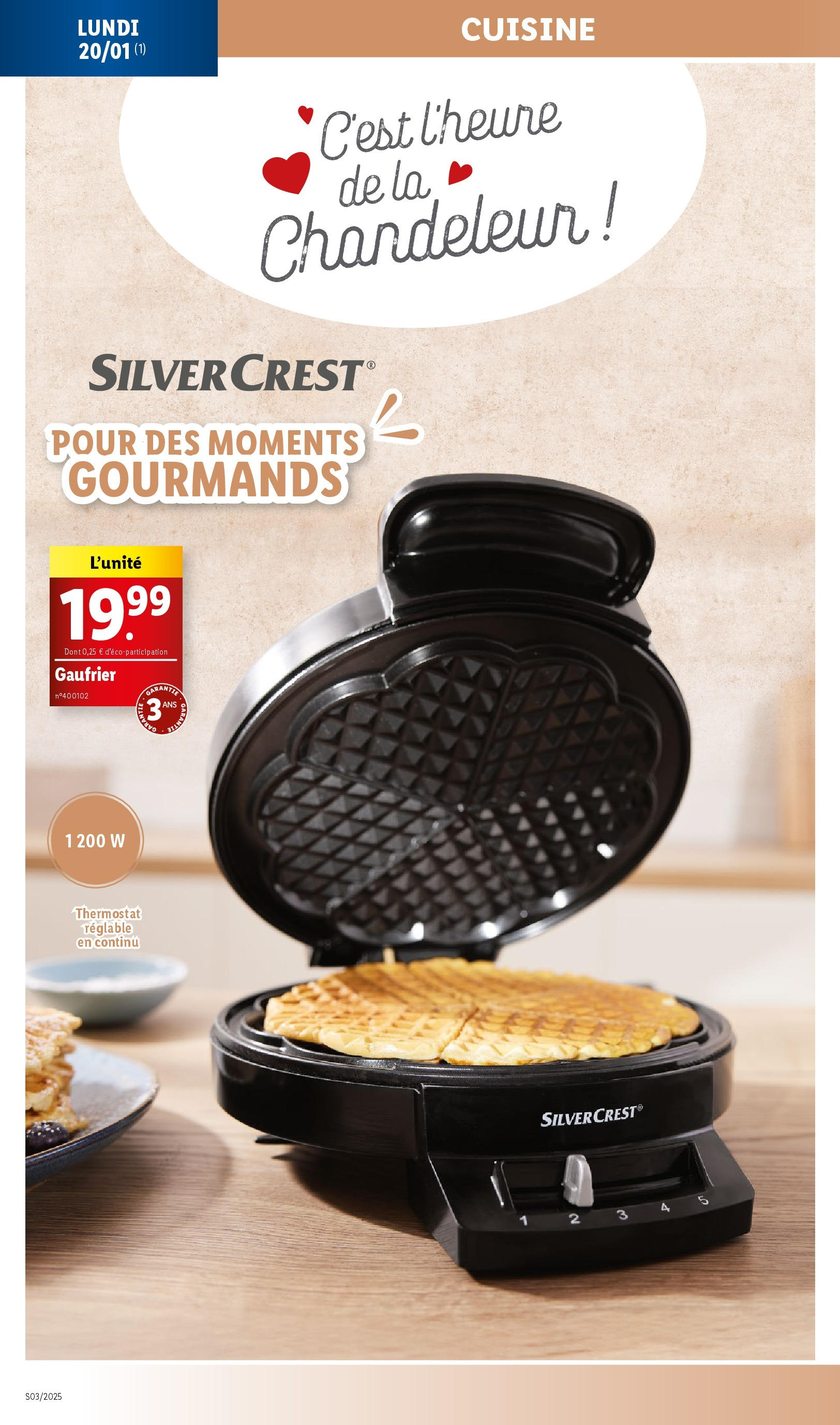 Catalogue LIDL du 14/01/2025 | Promo prospectus en ligne | Page: 60 | Produits: Gaufrier