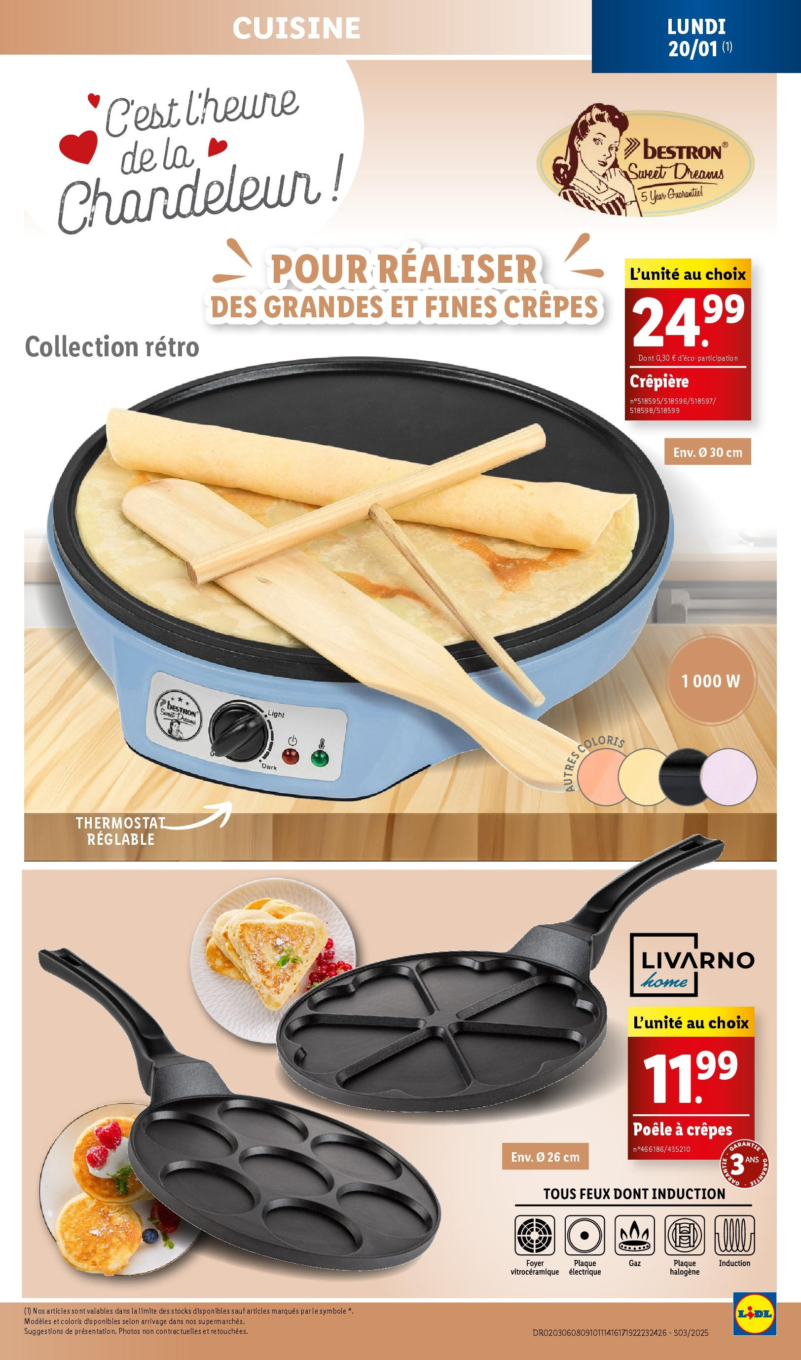 Catalogue LIDL du 14/01/2025 | Promo prospectus en ligne | Page: 63 | Produits: Poêle, Crêpière