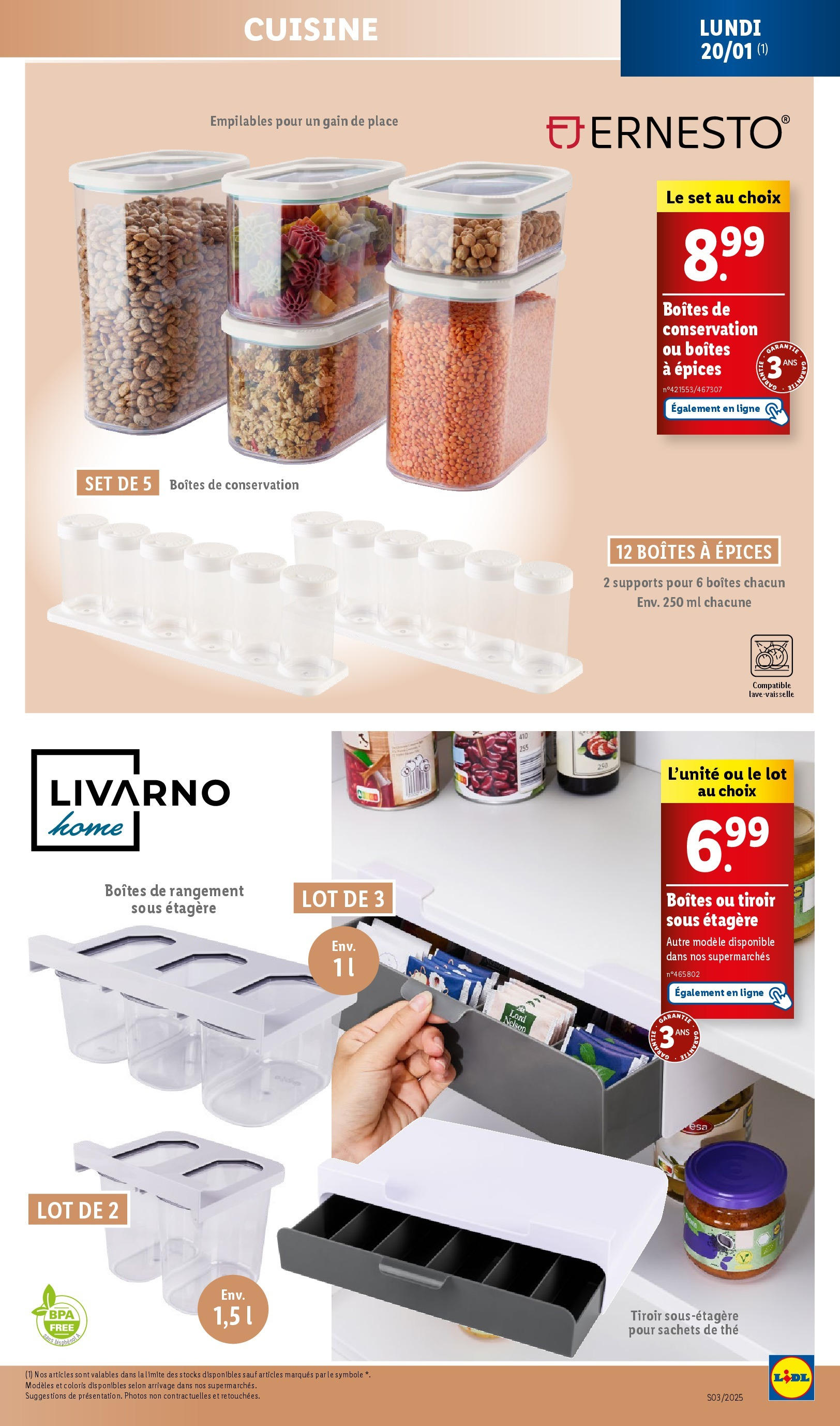 Catalogue LIDL du 14/01/2025 | Promo prospectus en ligne | Page: 69 | Produits: Étagère, Thé