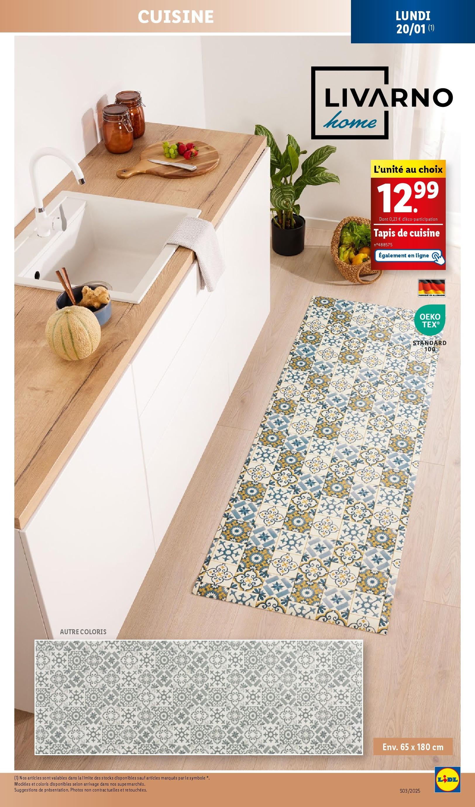 Catalogue LIDL du 14/01/2025 | Promo prospectus en ligne | Page: 71 | Produits: Tapis