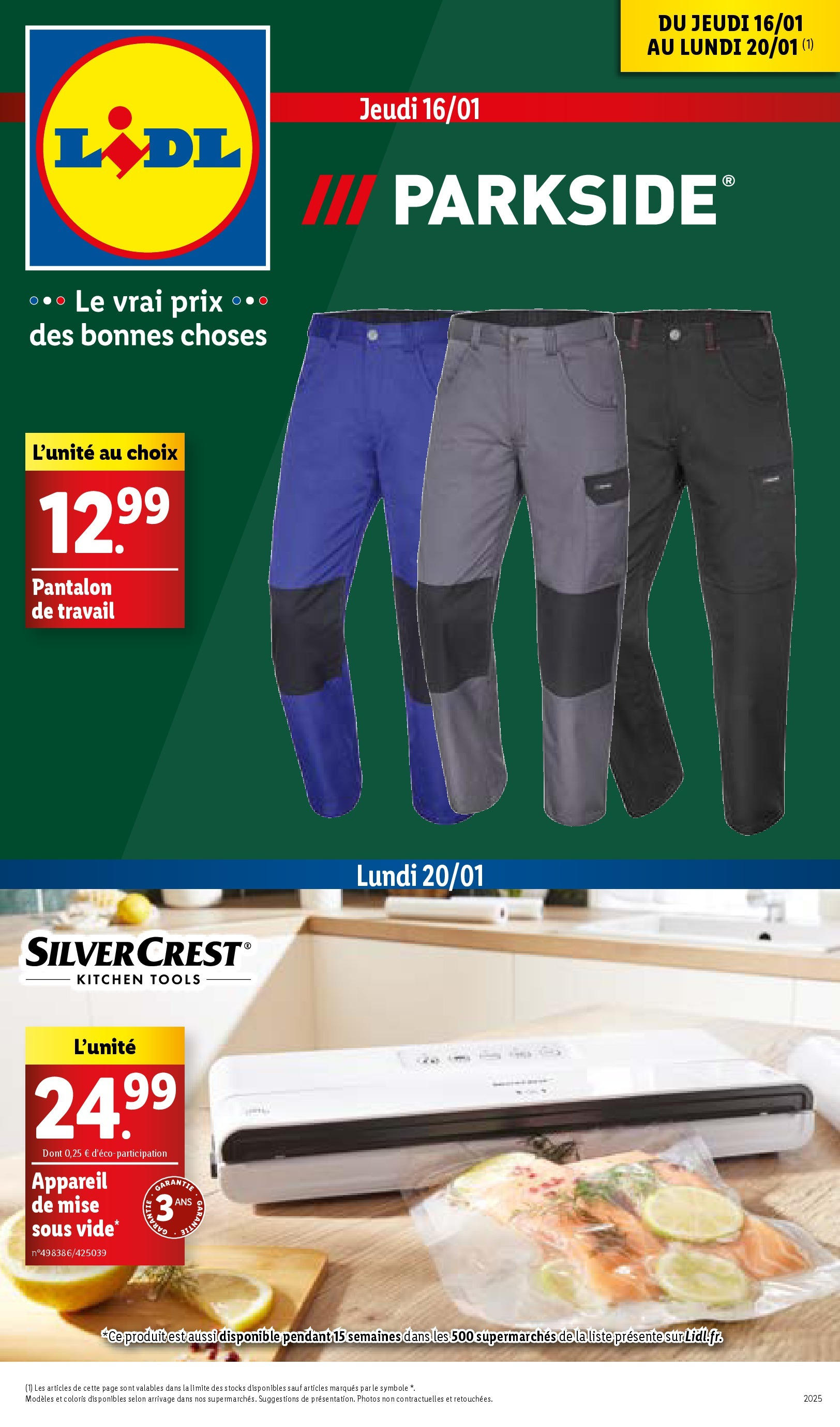 Equipez-vous de vêtements chauds pour bricoler même l'hiver avec Parkside! de la boutique LIDL valable du 15/01/2025 - Page numéro 1