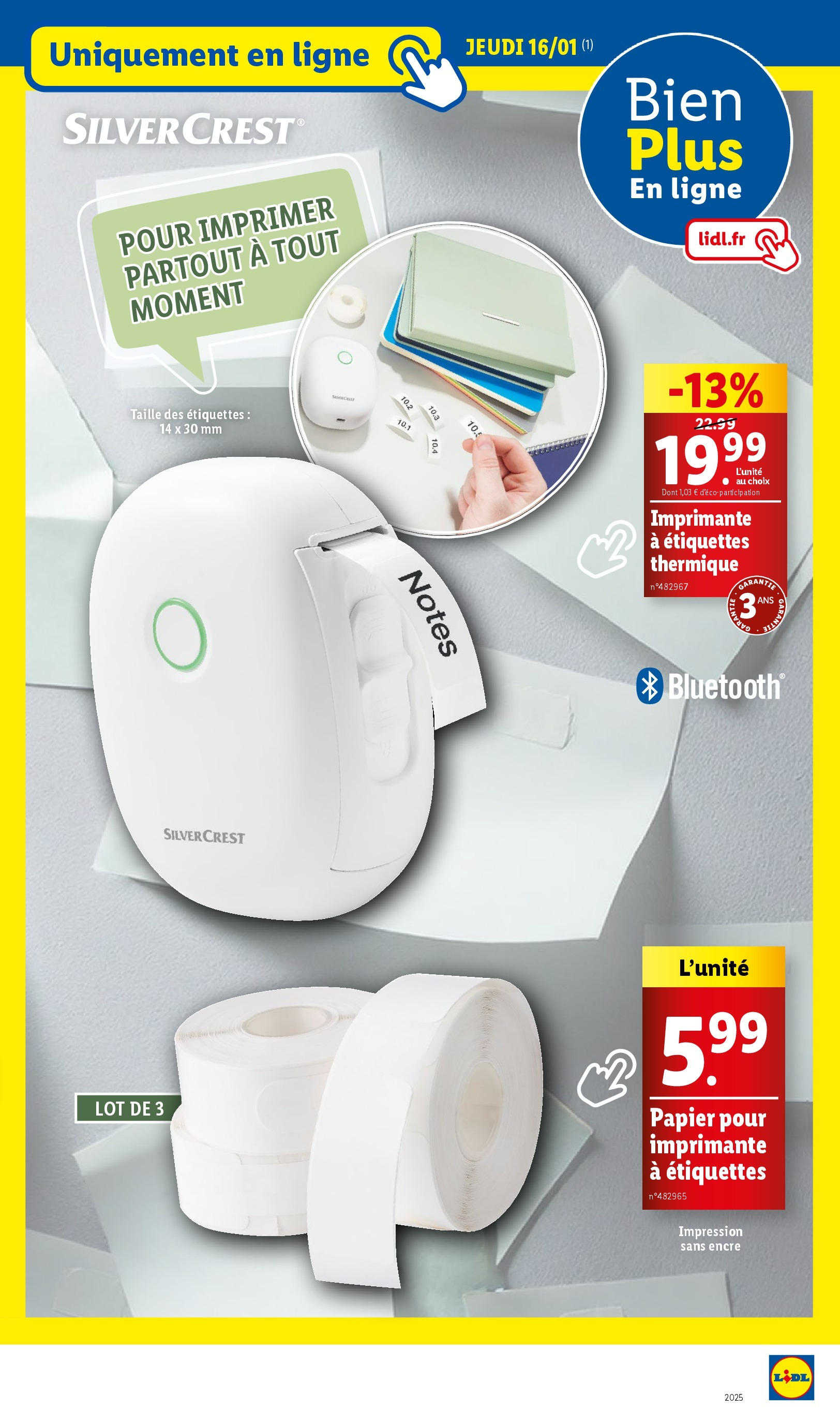 Catalogue LIDL du 15/01/2025 | Promo prospectus en ligne | Page: 17 | Produits: Imprimante