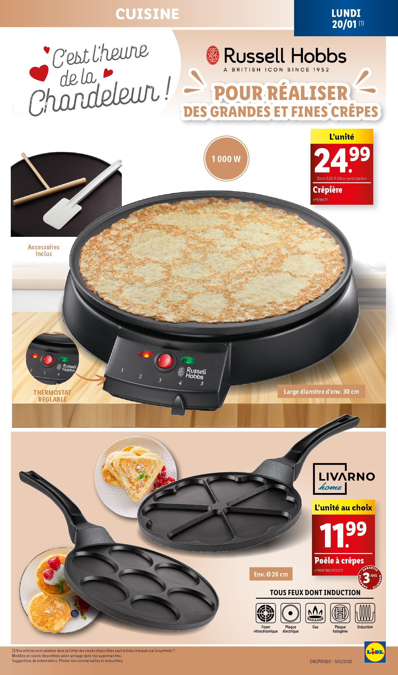 Catalogue LIDL du 14/01/2025 | Promo prospectus en ligne | Page: 63 | Produits: Poêle, Crêpière