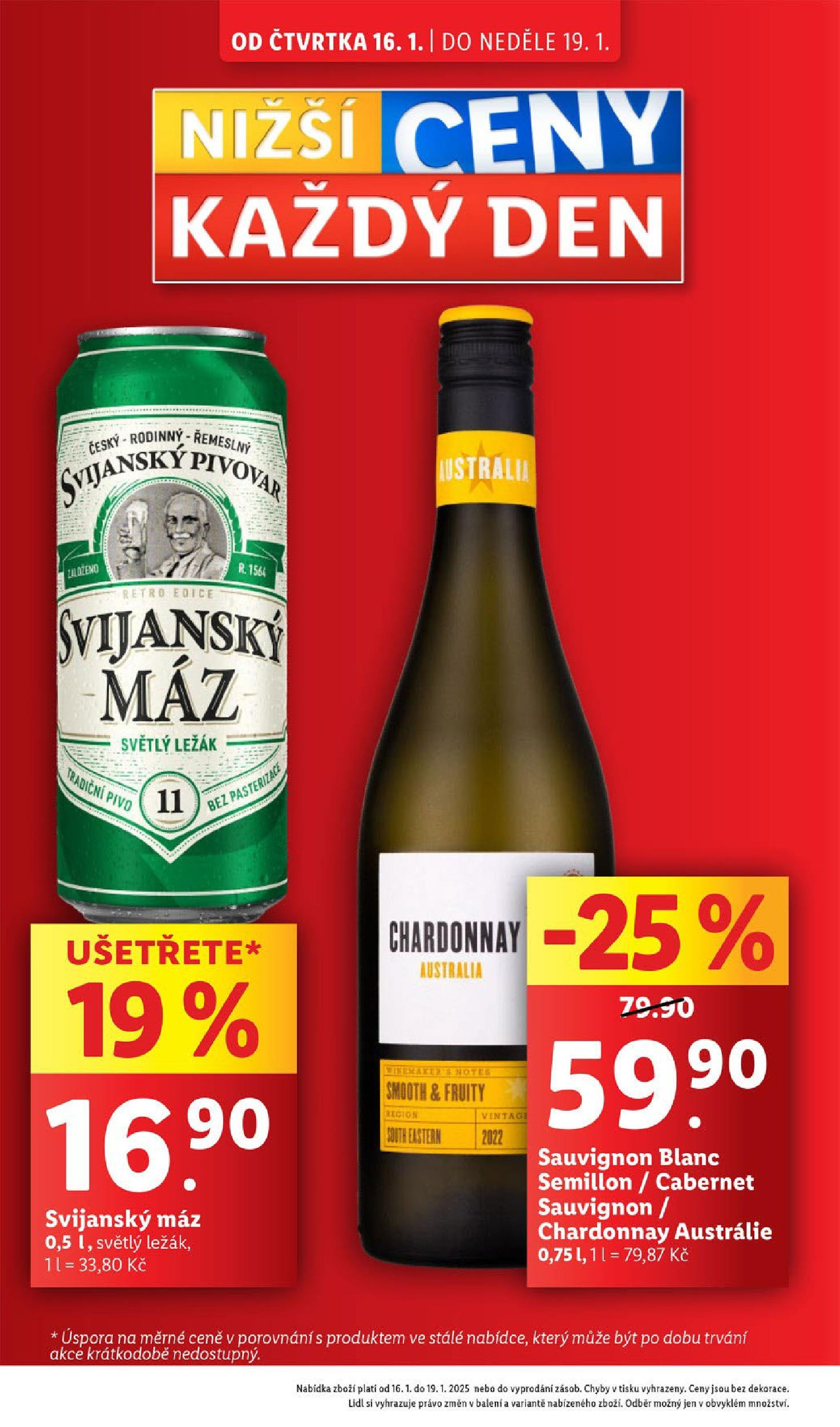 Lidl leták od 14.01.2025 - Nový akční leták | Strana: 8 | Produkty: Pivo, Svijanský Máz