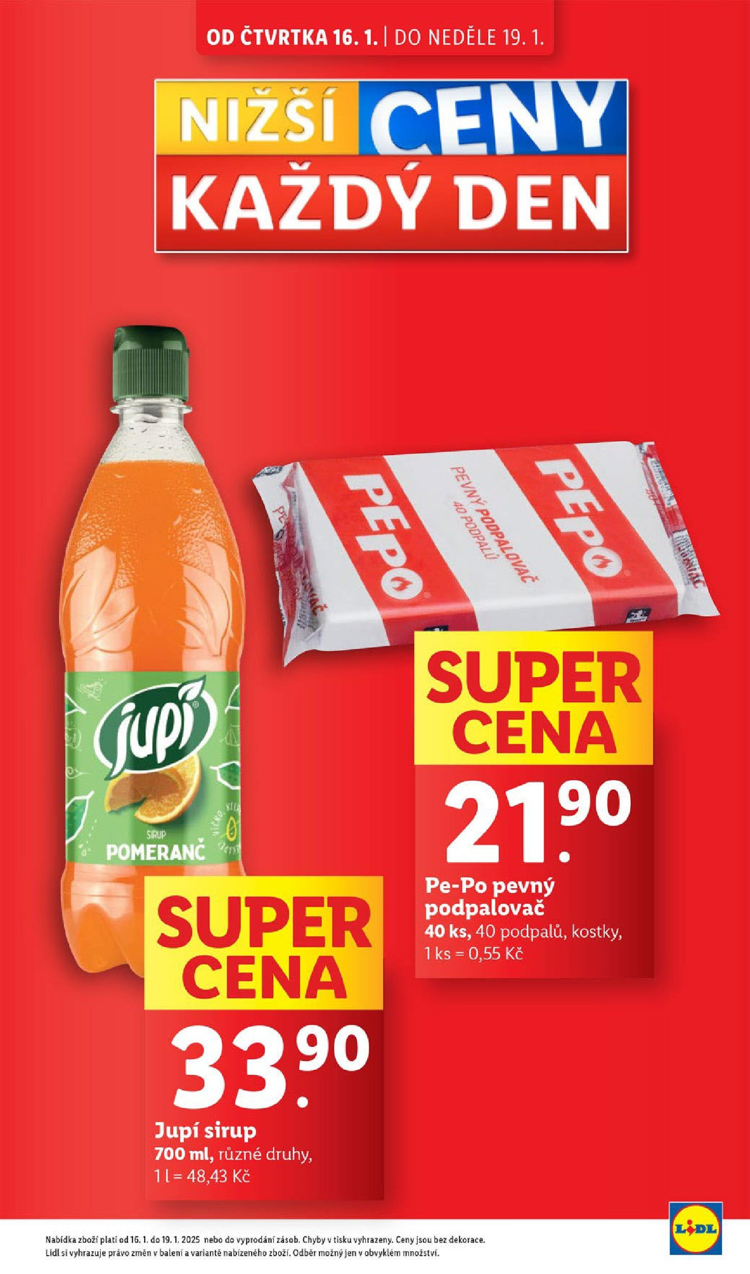 Lidl leták od 14.01.2025 - Nový akční leták | Strana: 9 | Produkty: Jupí, Sirup, Pepo