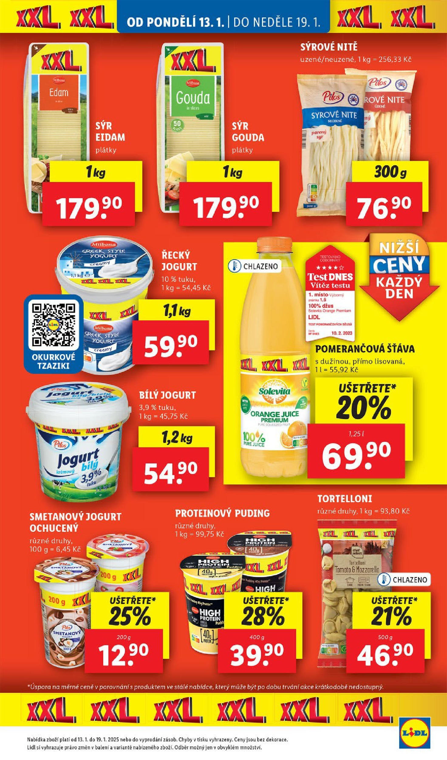 Lidl leták od 14.01.2025 - Nový akční leták | Strana: 19 | Produkty: Gouda, Solevita, Mozzarella, Bílý jogurt