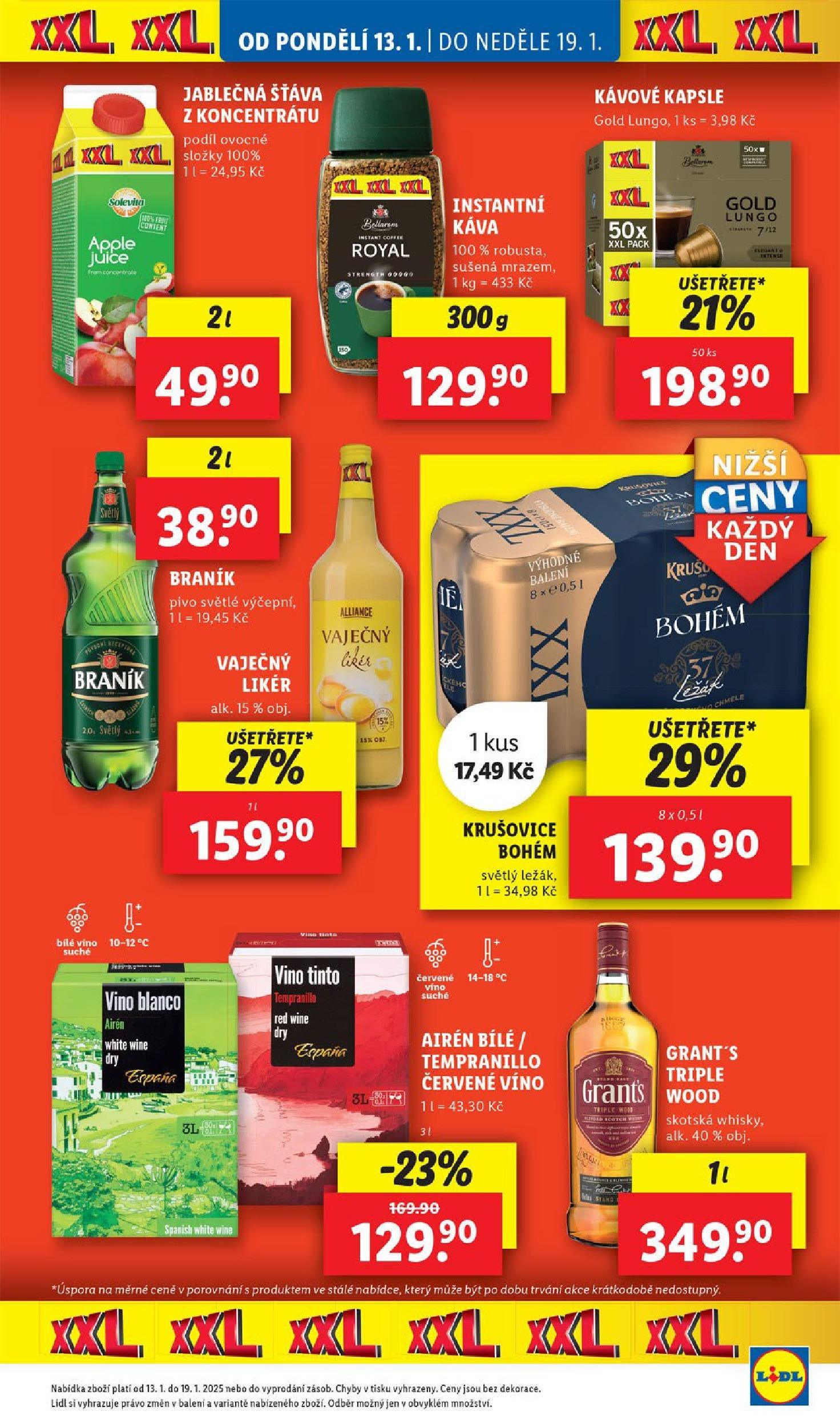 Lidl leták od 14.01.2025 - Nový akční leták | Strana: 23 | Produkty: Víno, Krušovice, Vaječný Likér, Bellarom