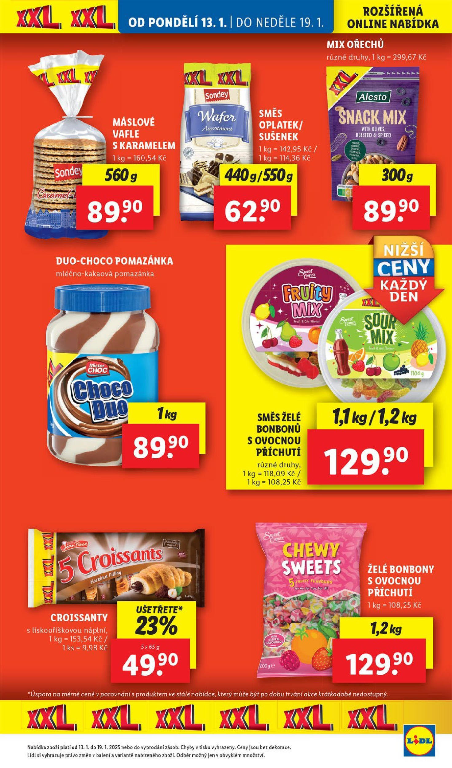 Lidl leták od 14.01.2025 - Nový akční leták | Strana: 27 | Produkty: Mix ořechů, Bonbóny, Pomazánka, Želé bonbóny