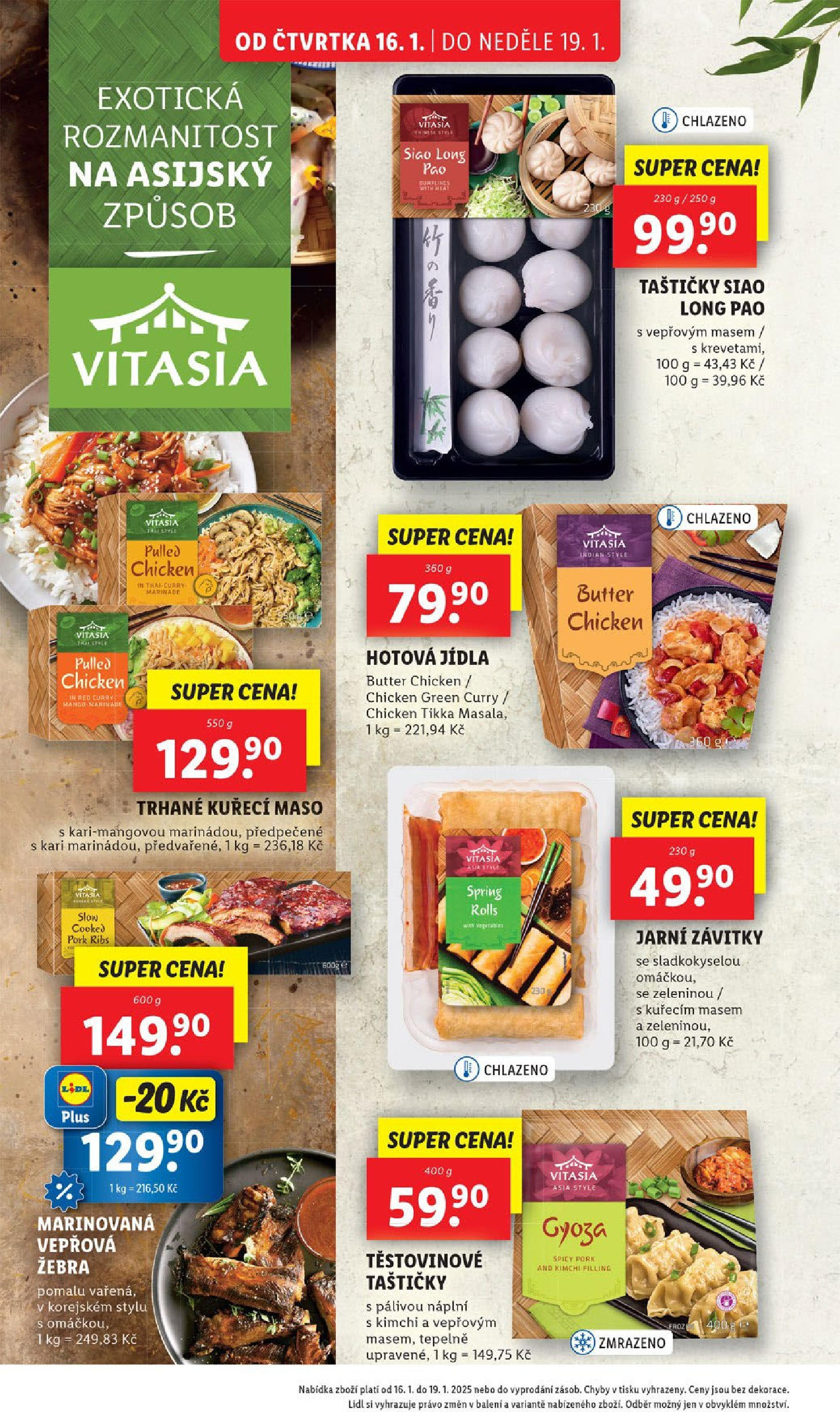 Lidl leták od 14.01.2025 - Nový akční leták | Strana: 20 | Produkty: Kuřecí maso, Gyoza, Butter chicken, Maso