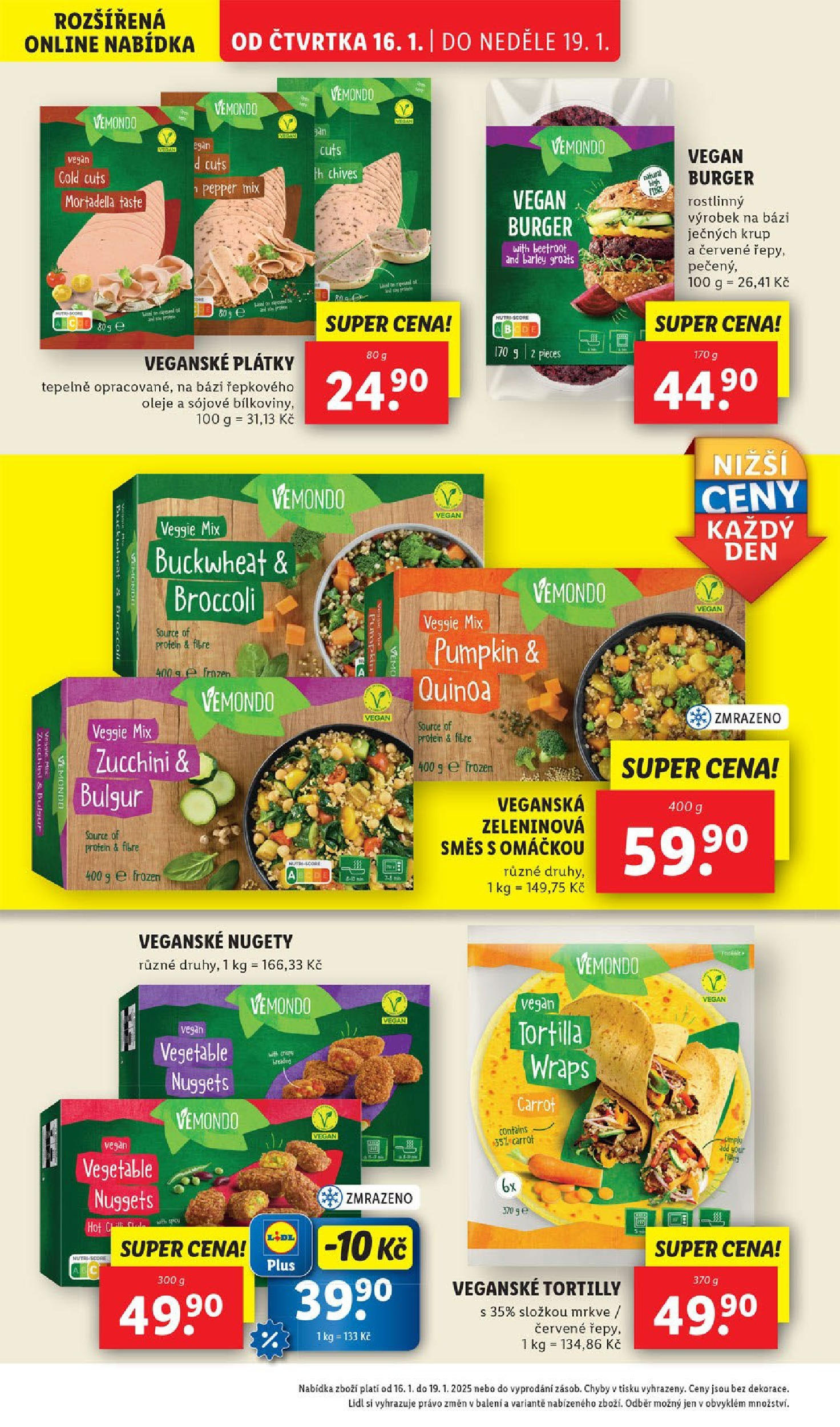 Lidl leták od 14.01.2025 - Nový akční leták | Strana: 28 | Produkty: Vegan, Oleje, Bulgur, Nugety