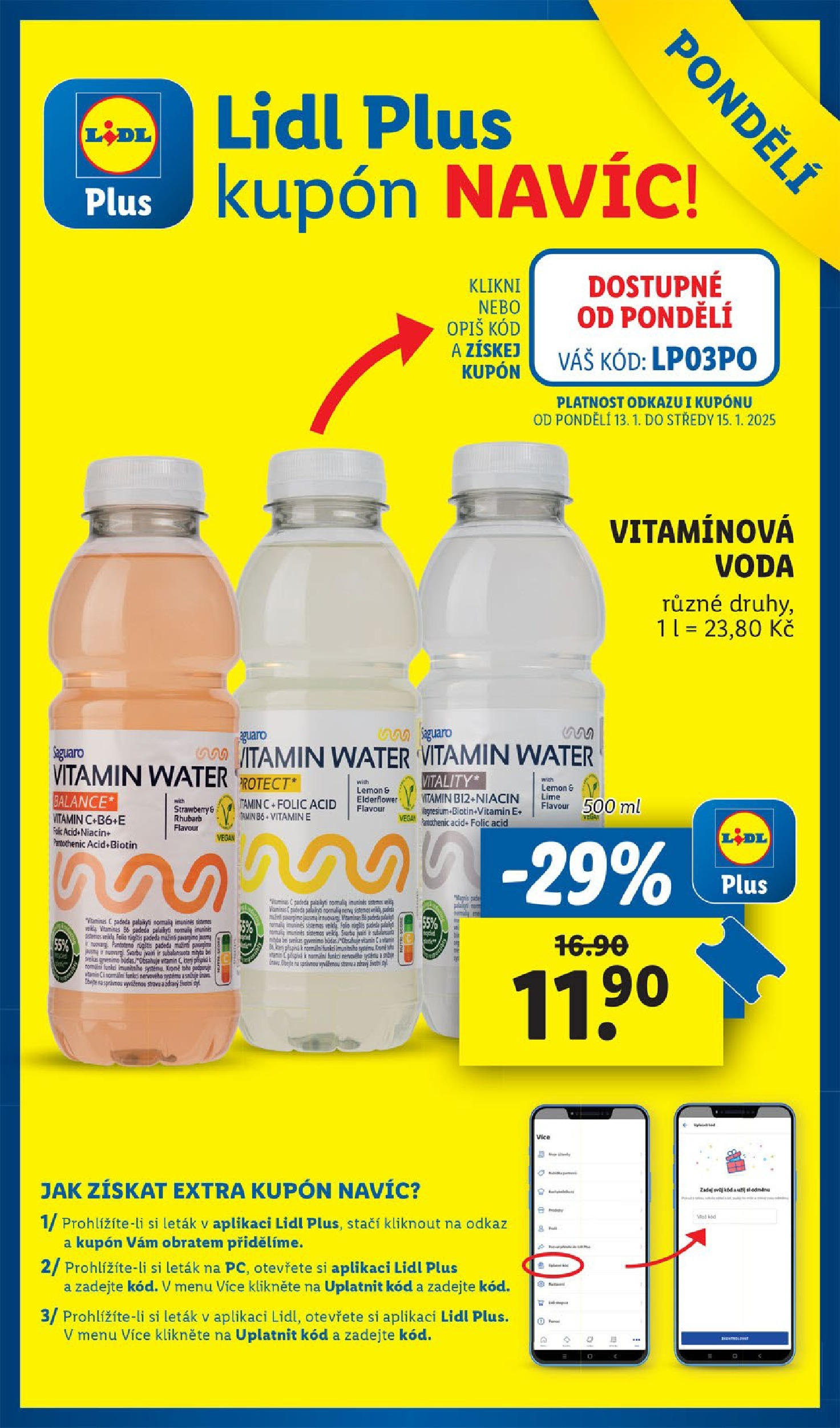 Lidl leták od 14.01.2025 - Nový akční leták | Strana: 40 | Produkty: Vitamin c, Vegan, Voda, Saguaro