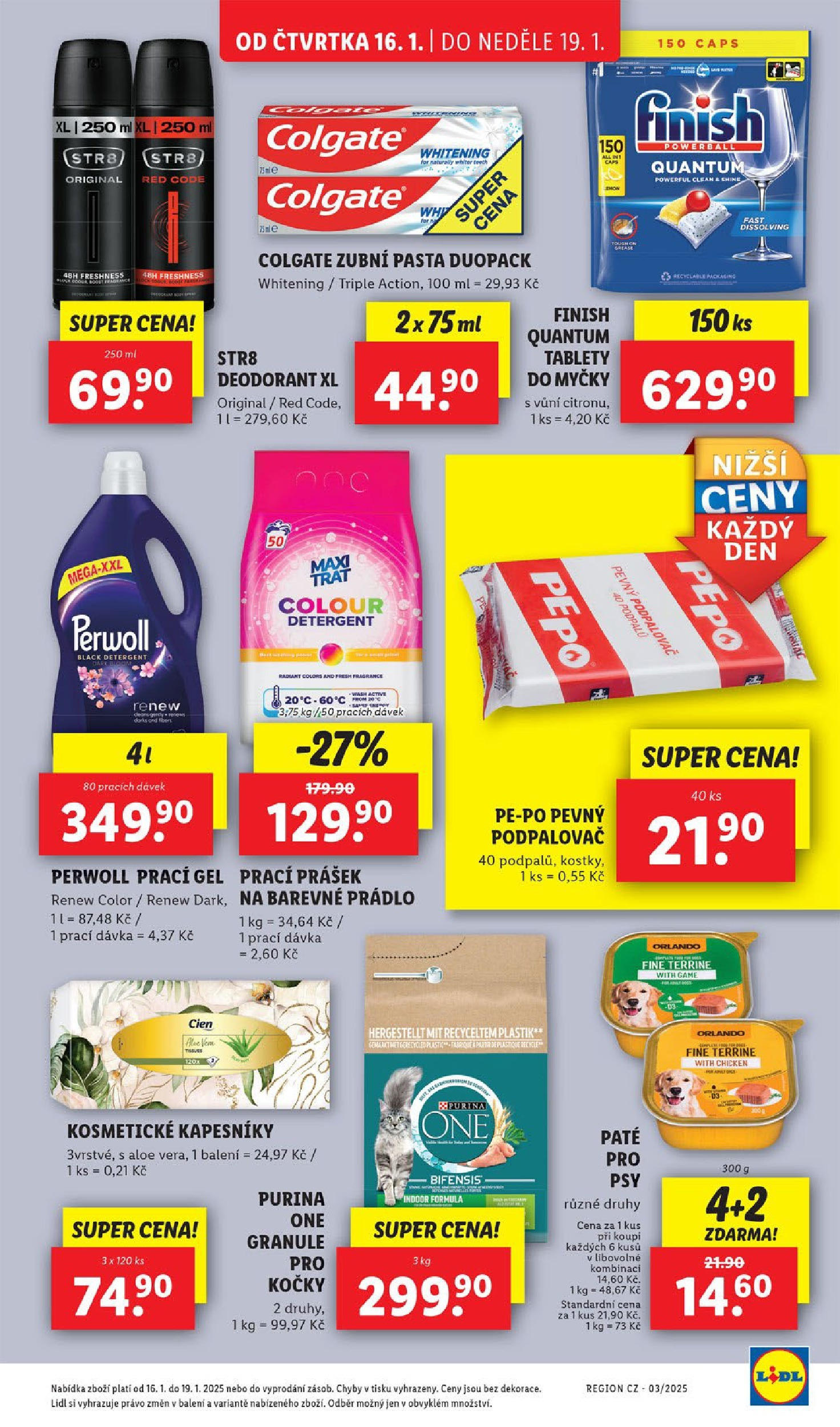 Lidl leták od 14.01.2025 - Nový akční leták | Strana: 34 | Produkty: Deodorant, Zubní pasta, Granule, Pepo