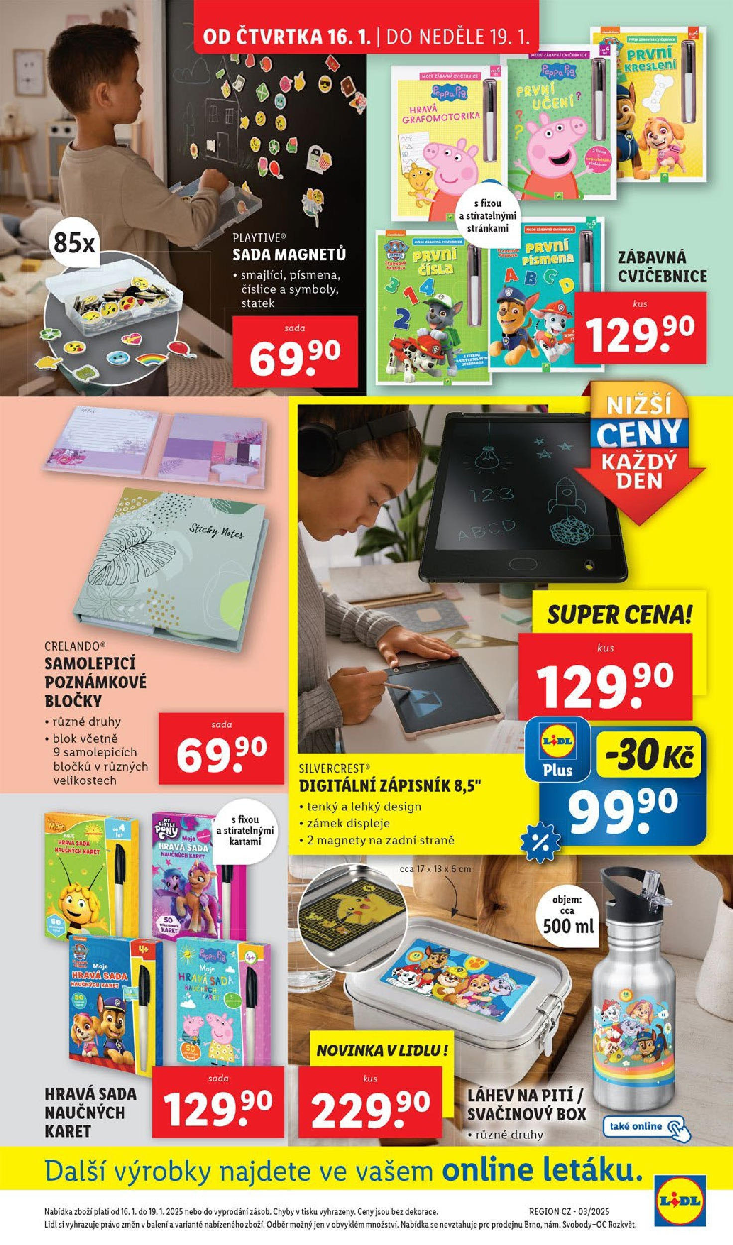 Lidl leták od 14.01.2025 - Nový akční leták | Strana: 13 | Produkty: Box, Zápisník, Blok, Láhev