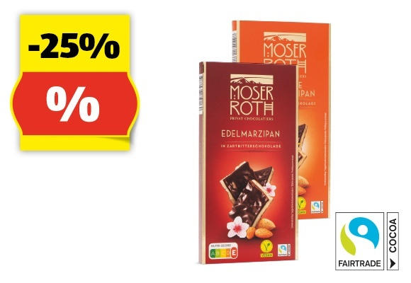 MOSER ROTH Schokolade gefüllt, 140 g