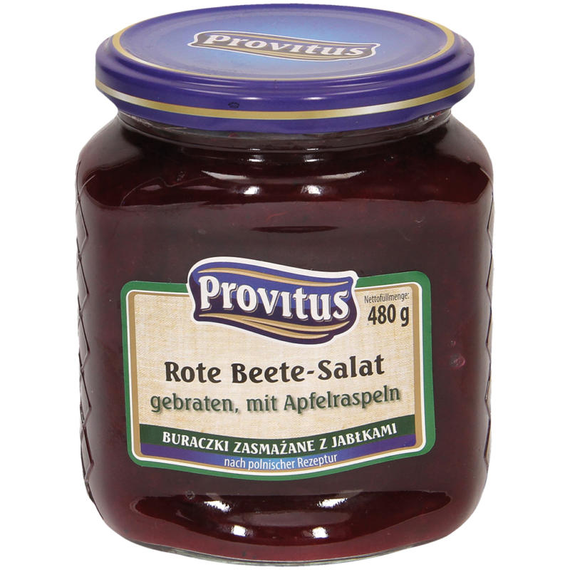 Rote Beete-Salat, gebraten, mit Apfelraspeln