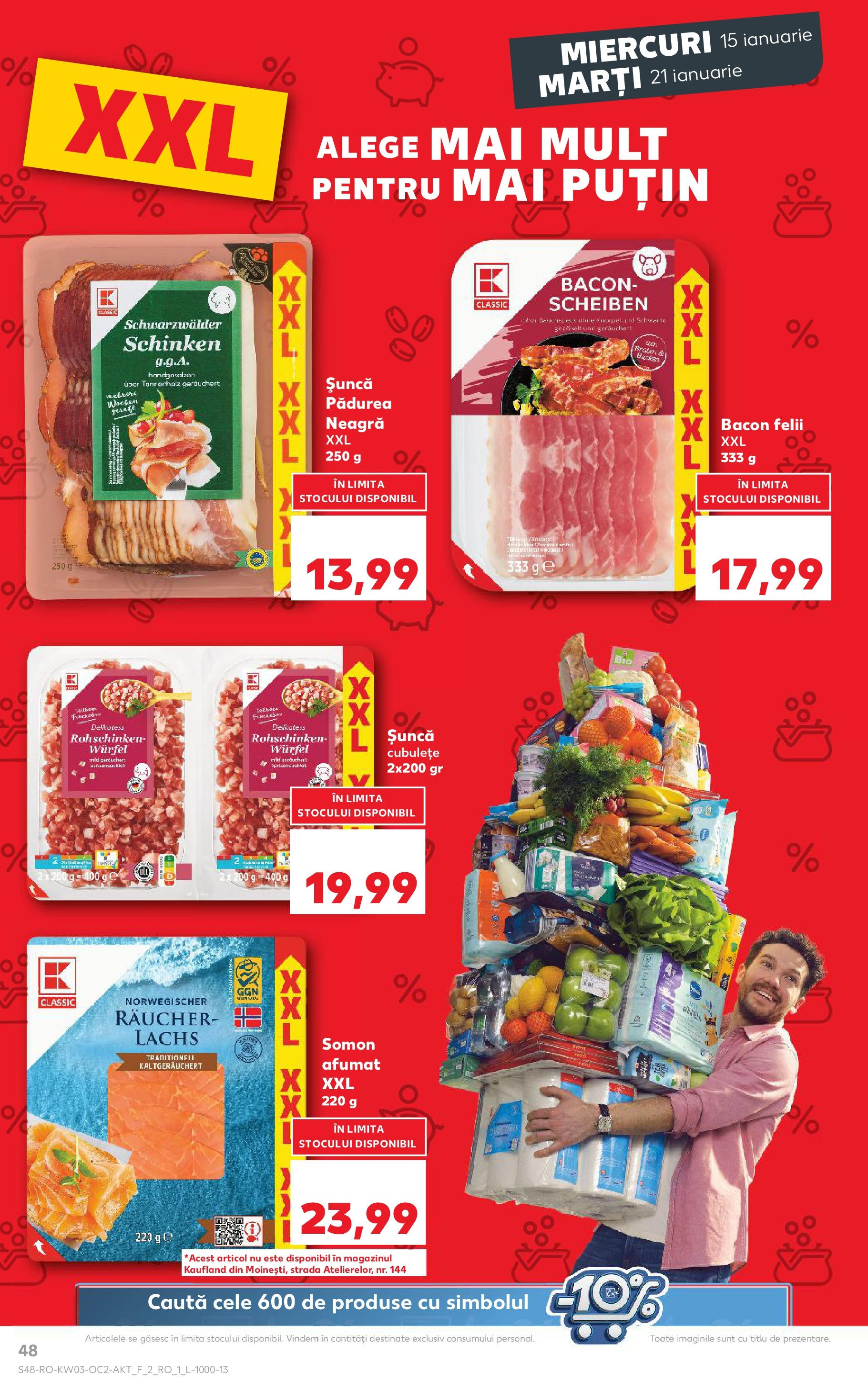 Catalog Kaufland - Bucureşti 15.01.2025 - Revista si Oferta | Pagină: 48 | Produse: Bacon, Șuncă