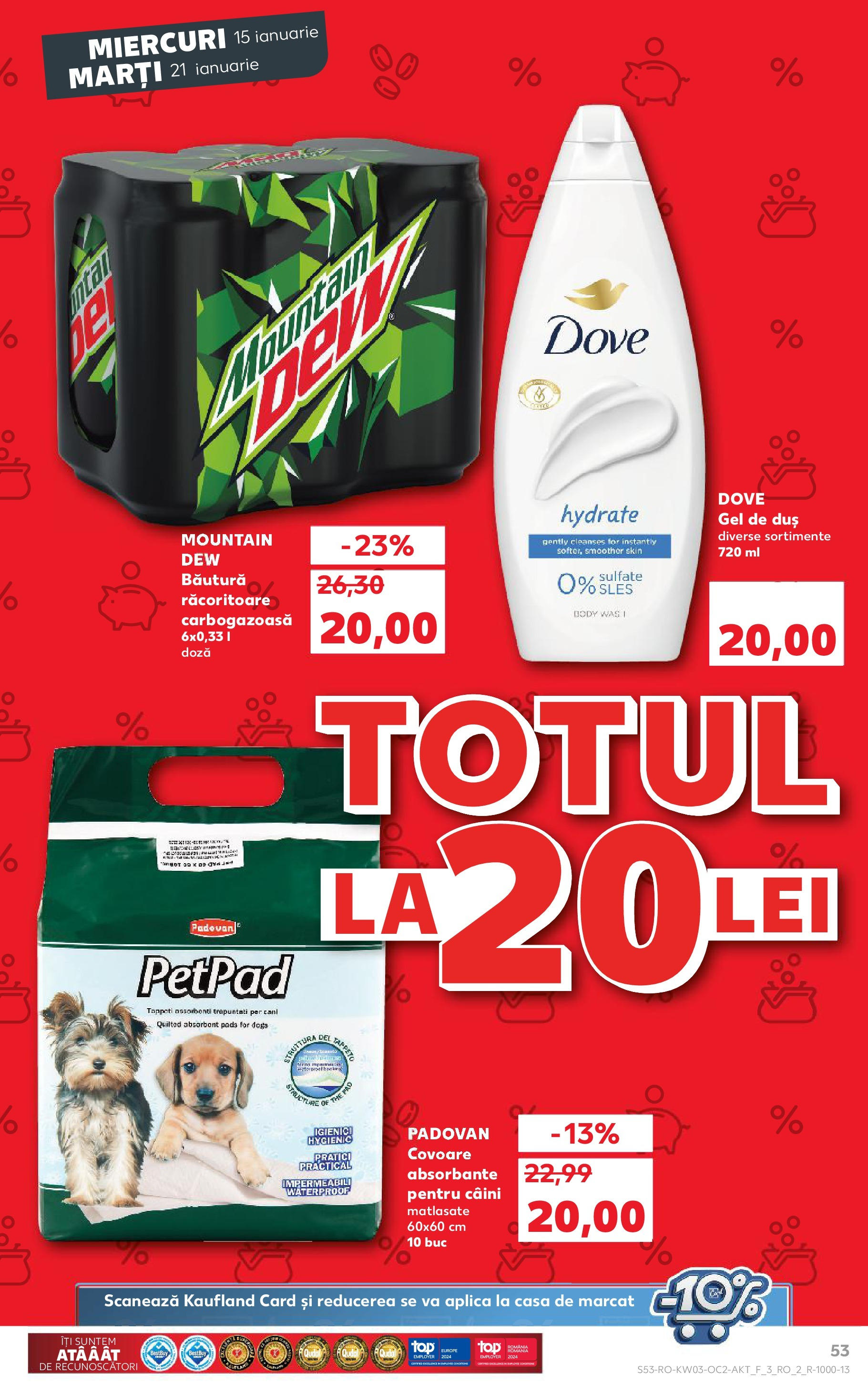 Catalog Kaufland - Bucureşti 15.01.2025 - Revista si Oferta | Pagină: 53 | Produse: Body, Duș, Gel de duș, Absorbante