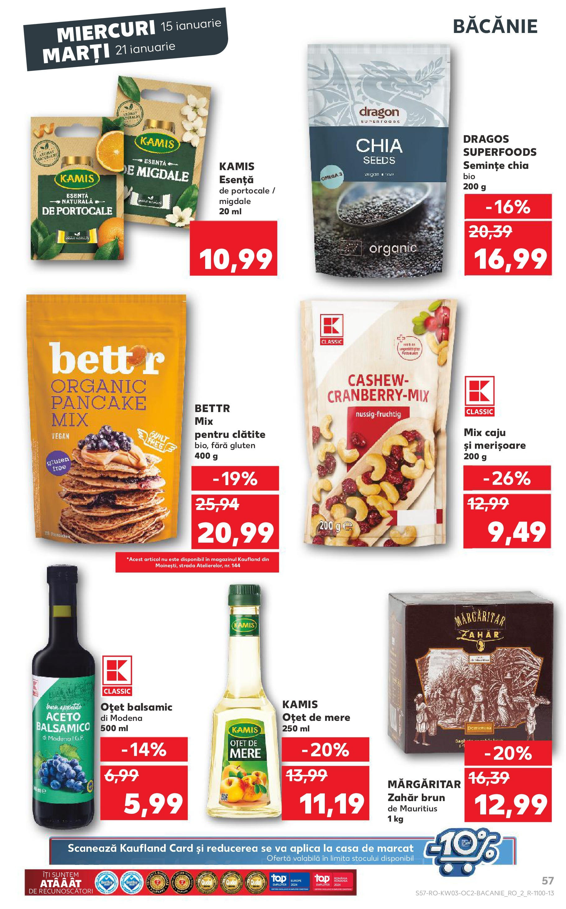 Catalog Kaufland - Odorheiu Secuiesc 15.01.2025 - Revista si Oferta | Pagină: 57 | Produse: Semințe, Migdale, Portocale, Caju