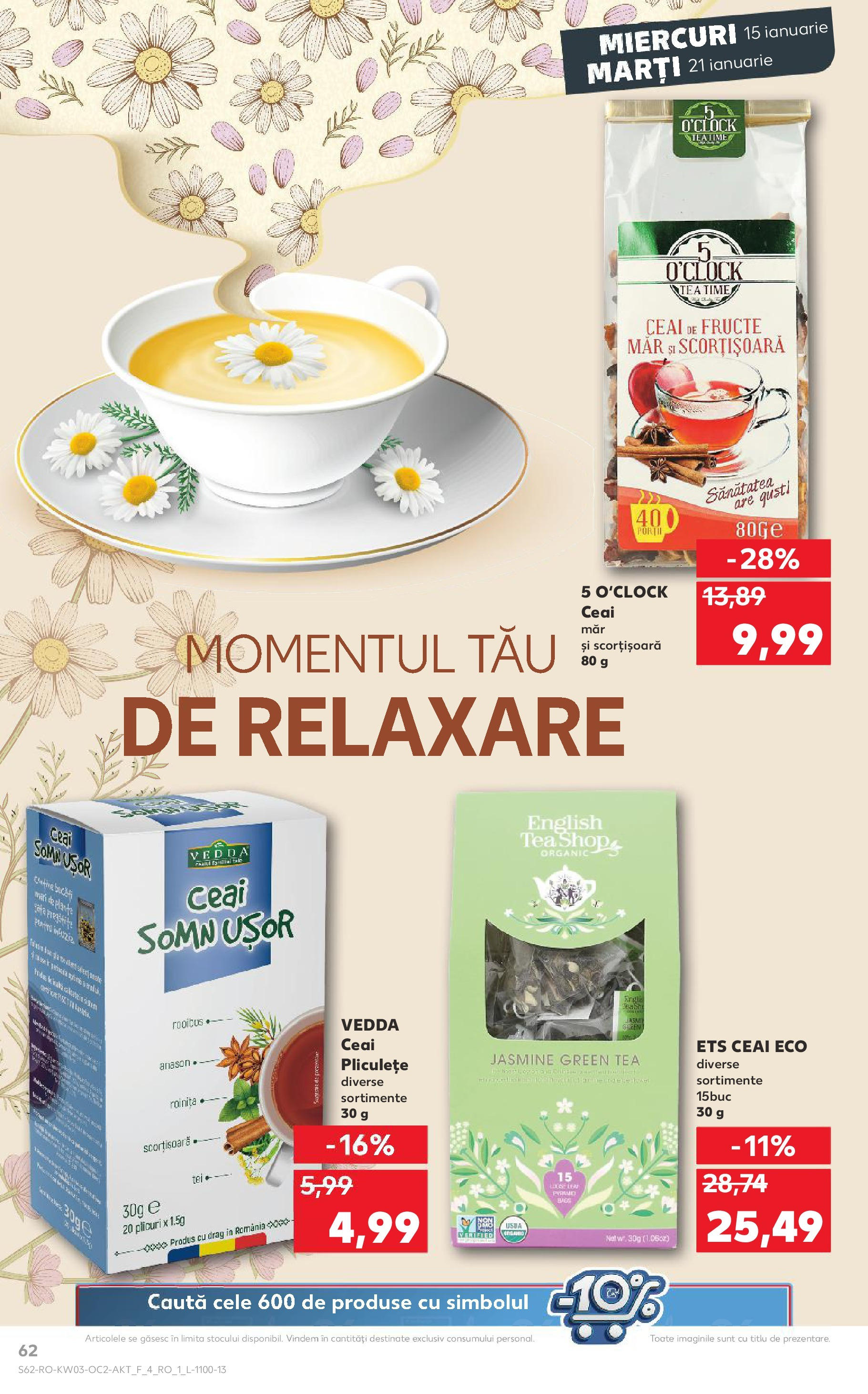 Catalog Kaufland - Odorheiu Secuiesc 15.01.2025 - Revista si Oferta | Pagină: 62 | Produse: Ceai, Fructe