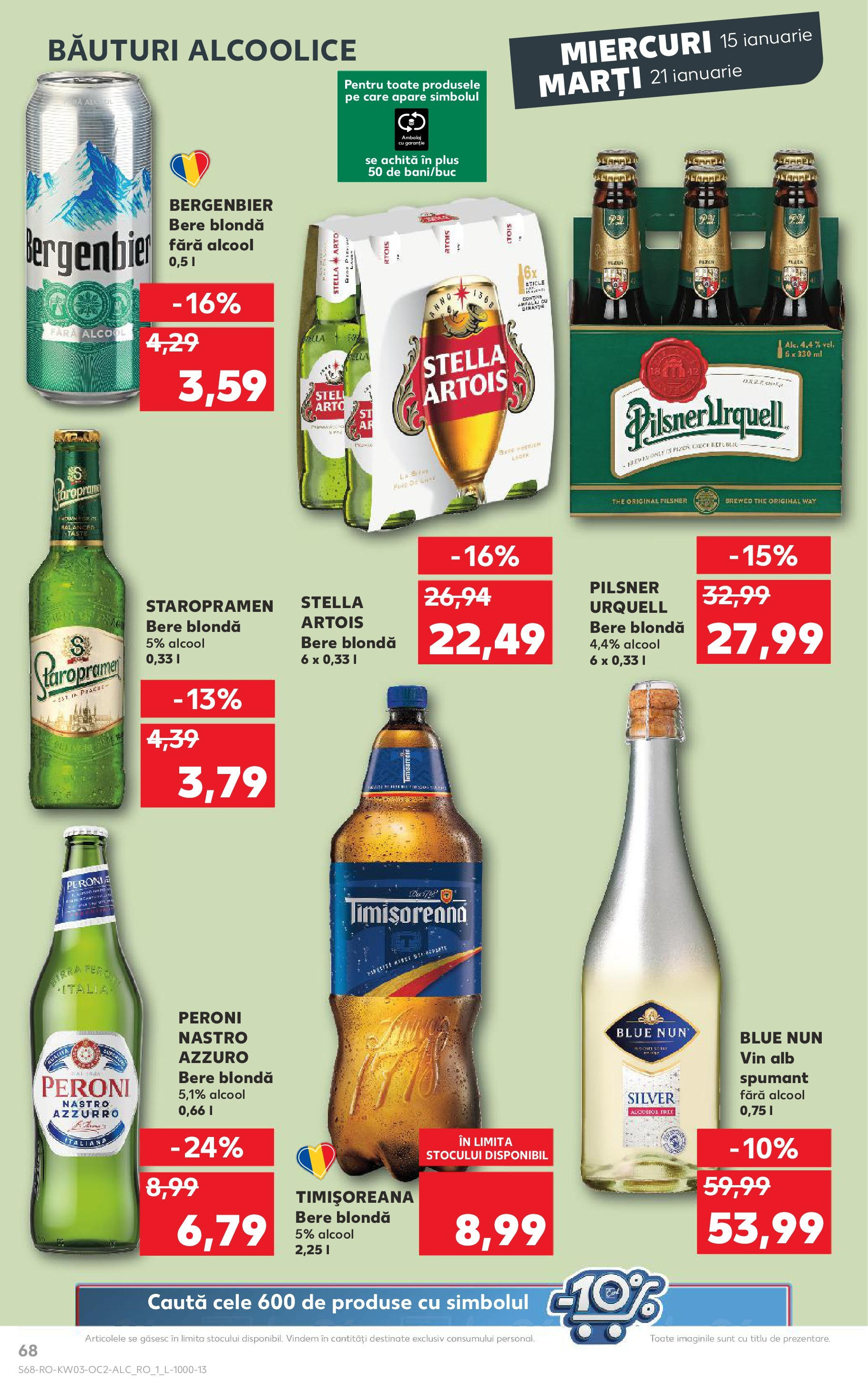 Catalog Kaufland - Bucureşti 15.01.2025 - Revista si Oferta | Pagină: 68 | Produse: Vin, Bere