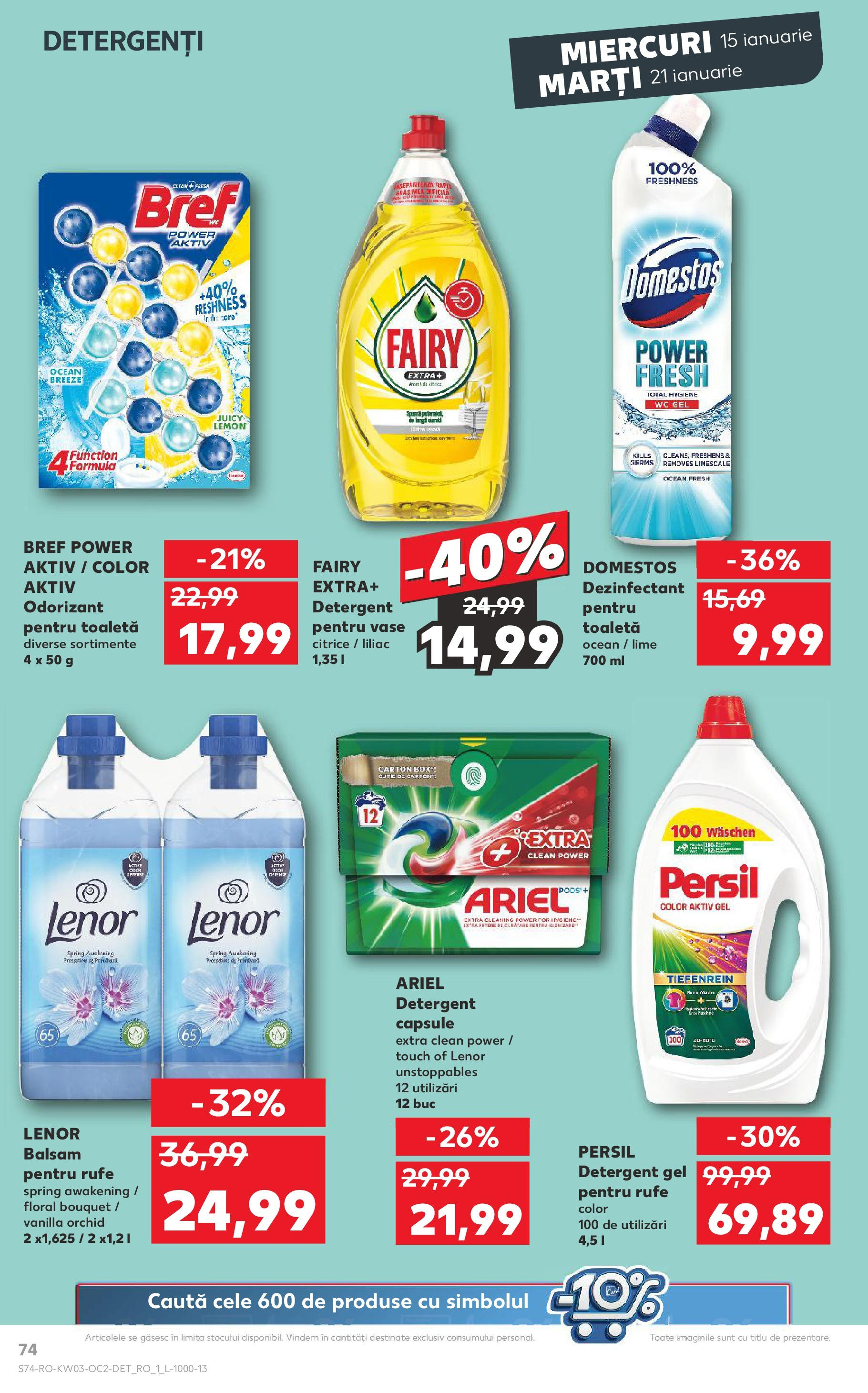 Catalog Kaufland - Bucureşti 15.01.2025 - Revista si Oferta | Pagină: 74 | Produse: Lime, Toaletă, Balsam, Detergent