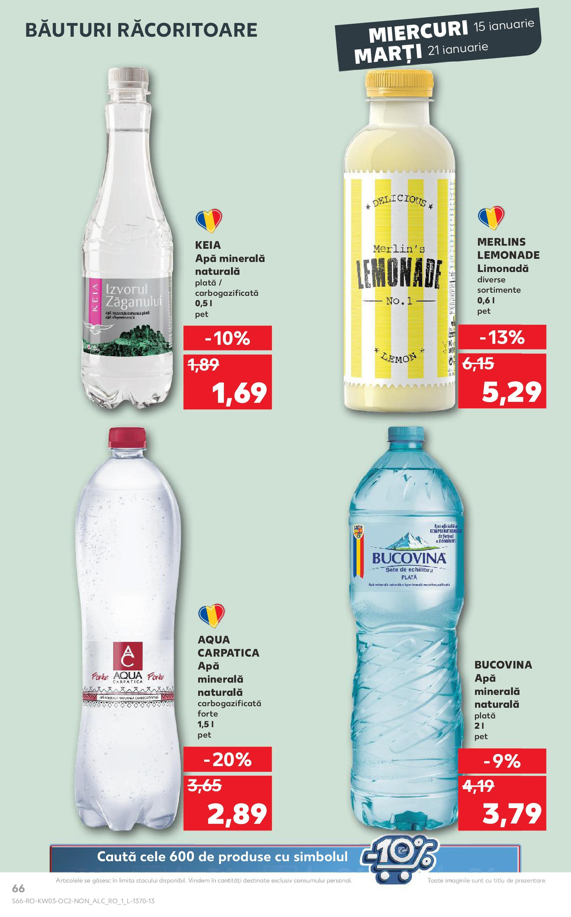 Catalog Kaufland - Odorheiu Secuiesc 15.01.2025 - Revista si Oferta | Pagină: 66 | Produse: Apă