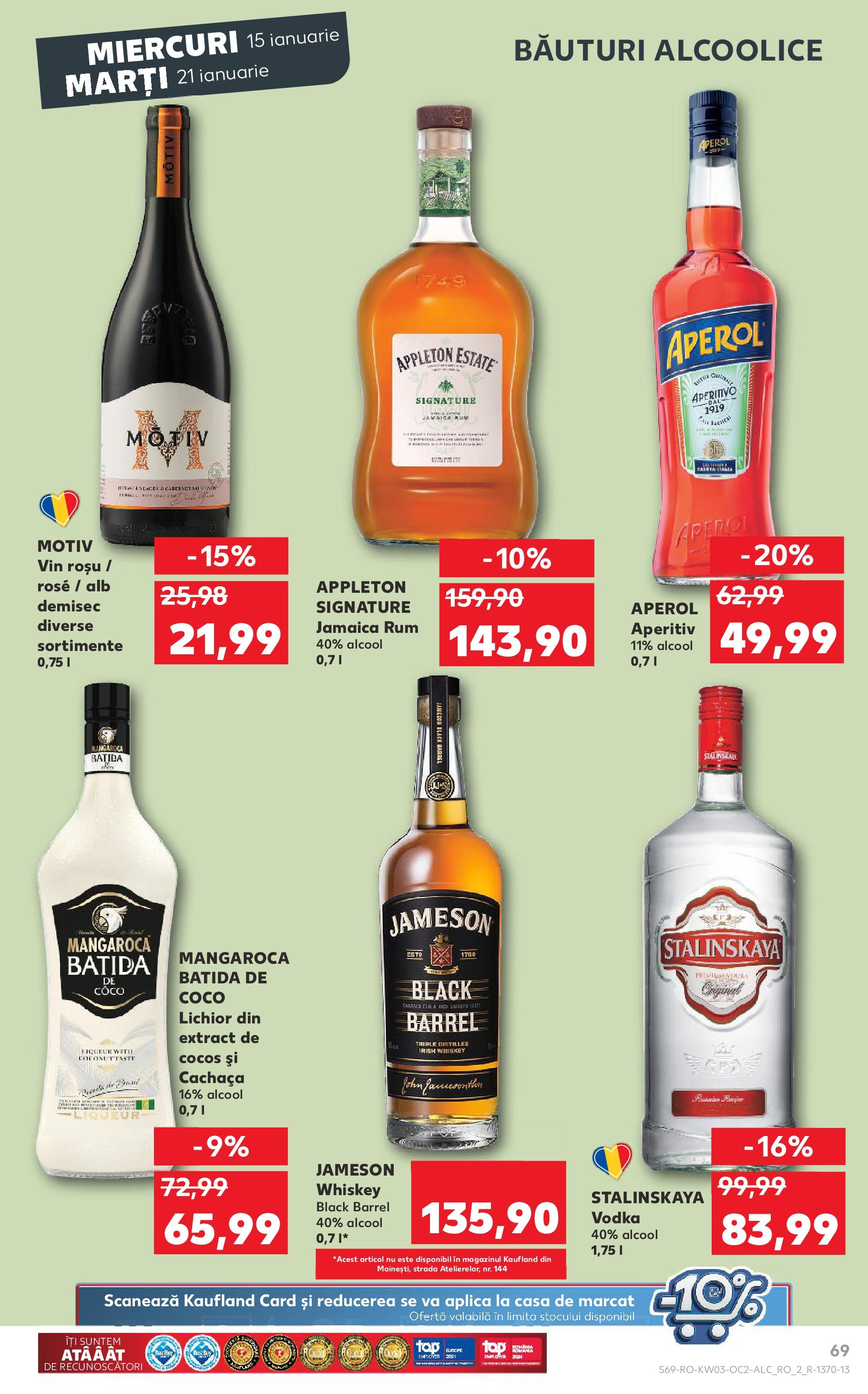 Catalog Kaufland - Odorheiu Secuiesc 15.01.2025 - Revista si Oferta | Pagină: 69 | Produse: Lichior, Vin, Vodka, Whiskey