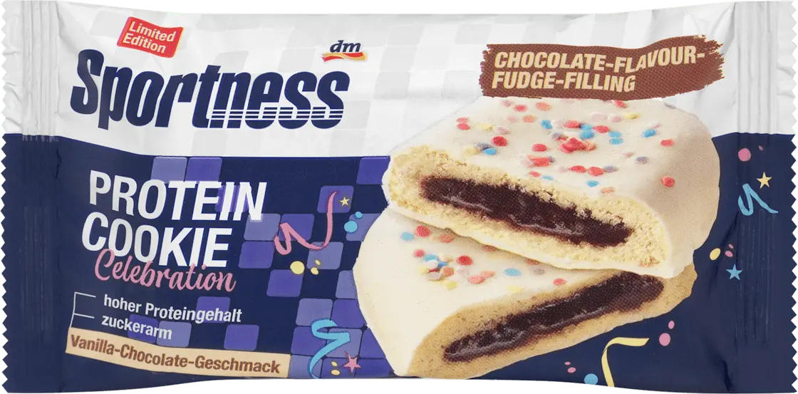 Sportness Protein Cookie, Celebration, Vanilla Chocolate Geschmack