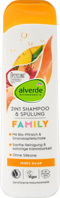 alverde NATURKOSMETIK Shampoo & Conditioner Family 2in1