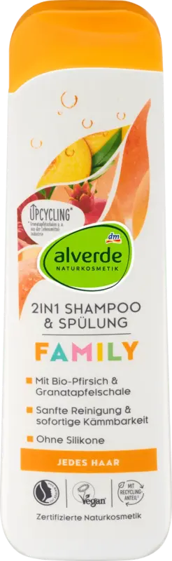 alverde NATURKOSMETIK Shampoo & Sp&uuml;lung 2in1 Family