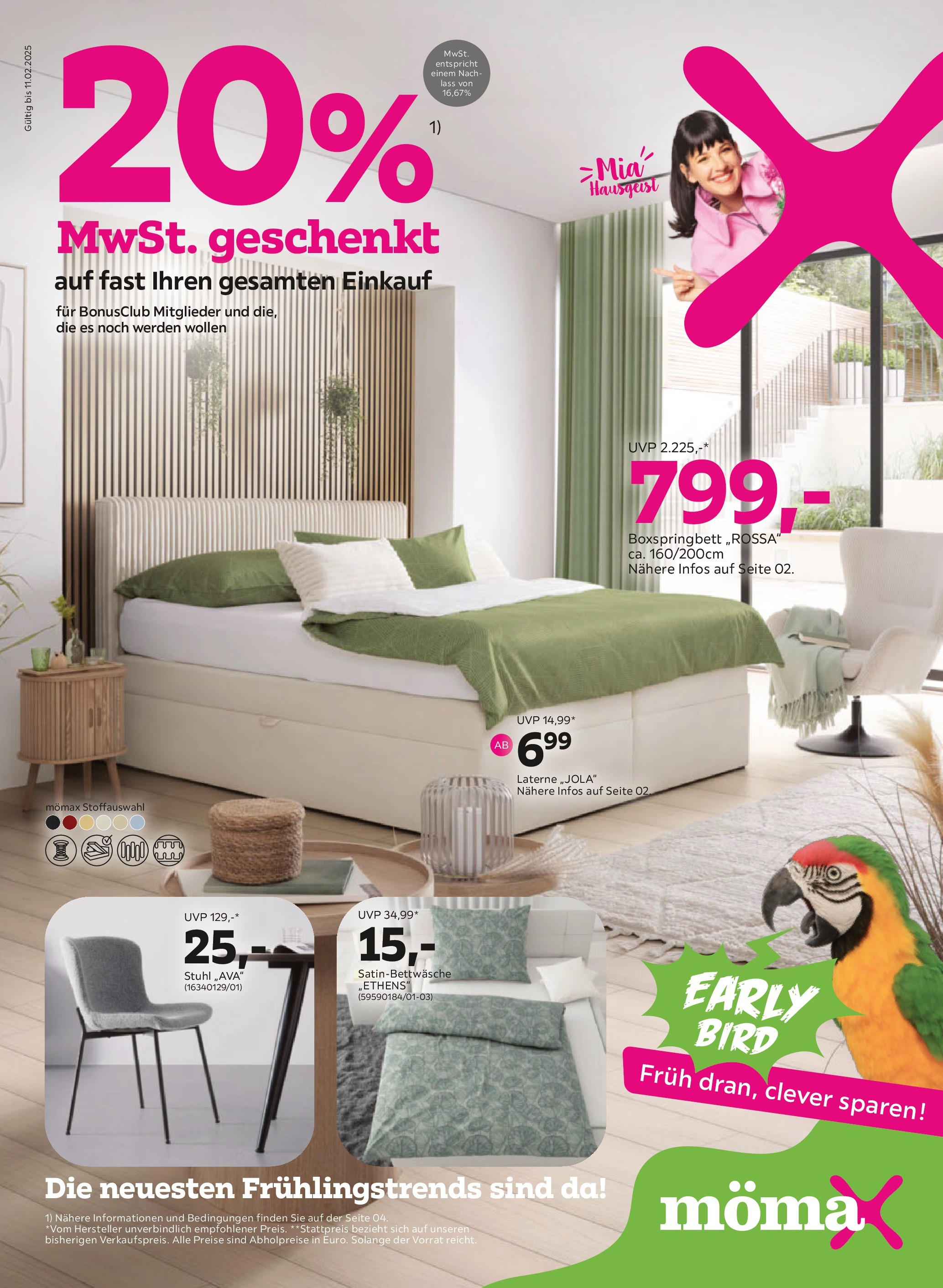 Mömax Prospekt aktuell von 04.02.2025 - Aktuelle Angebote | Seite: 1 | Produkte: Stuhl