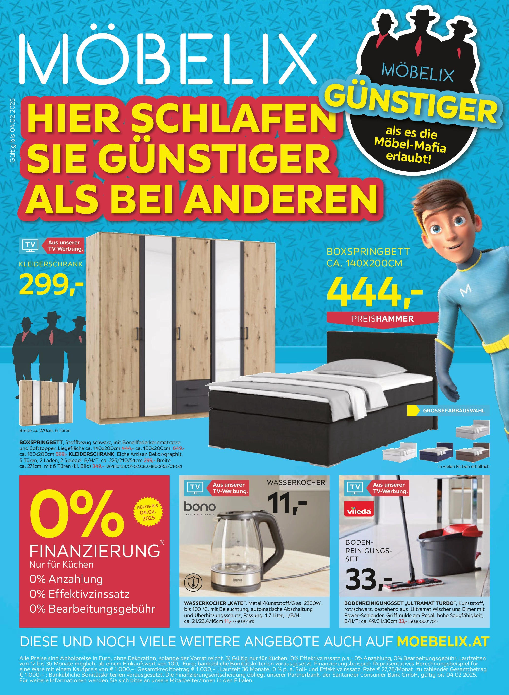 Möbelix - Möbelix: aktuelle Angebote von 26.01.2025 - Aktuelle Angebote | Seite: 1 | Produkte: Wasserkocher, Kleiderschrank