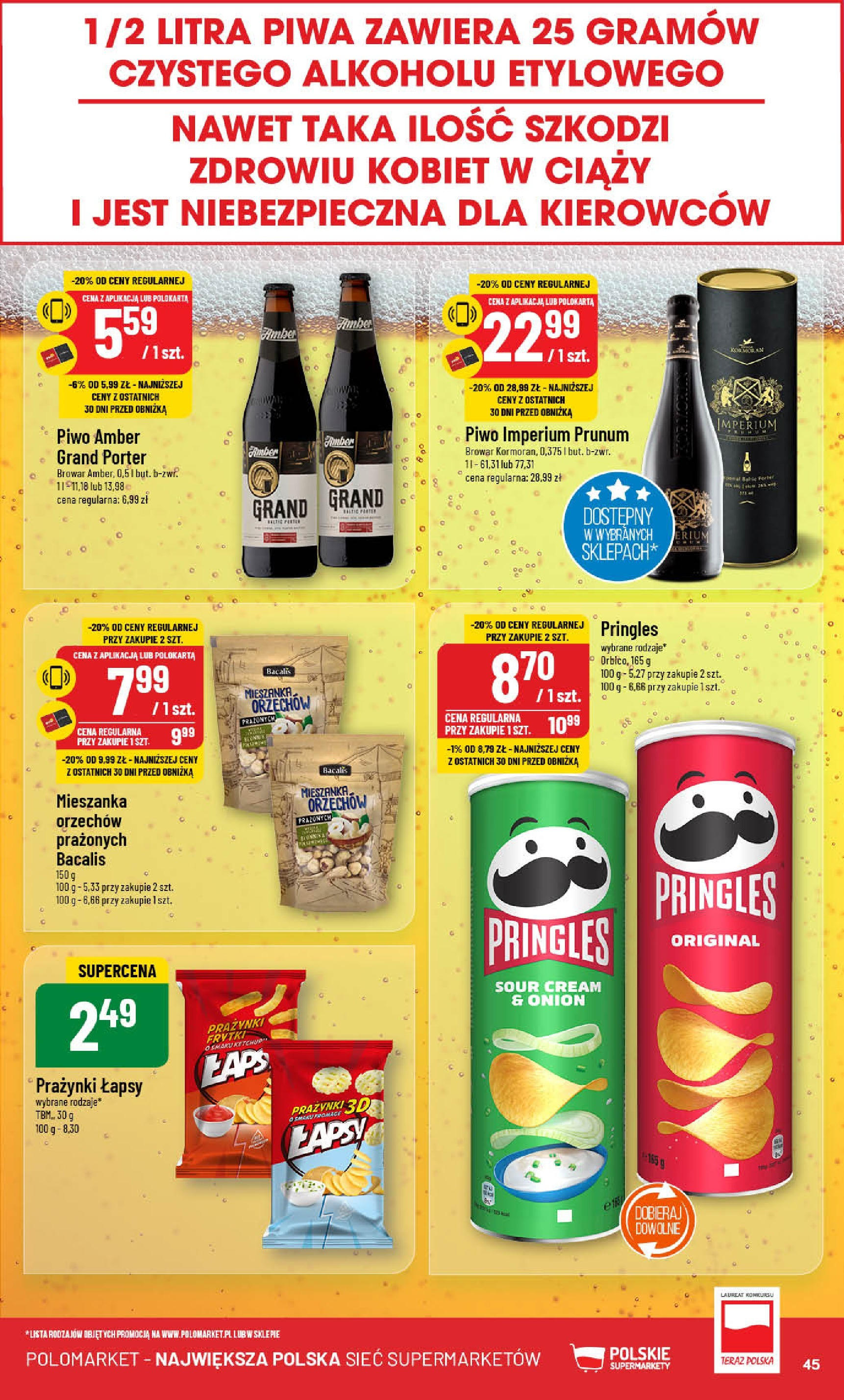 POLOmarket gazetka od jutra (15.01.2025) - Nowa PDF | Strona: 45 | Produkty: Ketchup, Piwo, Pringles, Frytki