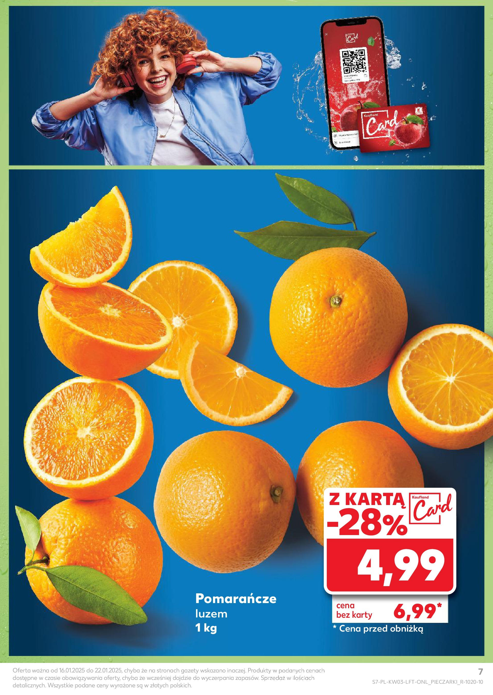 Kaufland gazetka od 16.01.2025 - od jutra PDF | Strona: 7 | Produkty: Karta, Pomarańcze