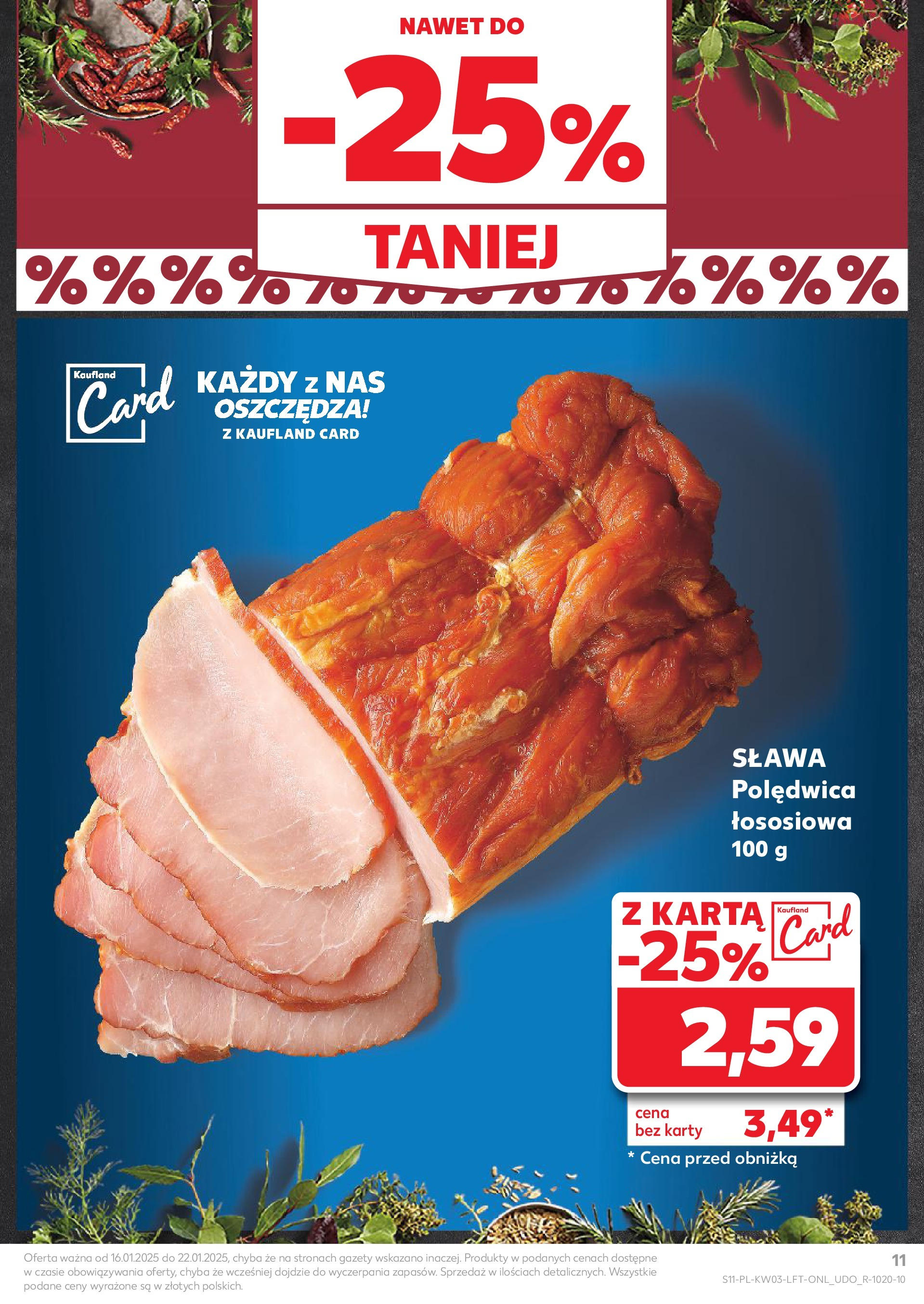 Kaufland gazetka od 16.01.2025 - od jutra PDF | Strona: 11 | Produkty: Karta