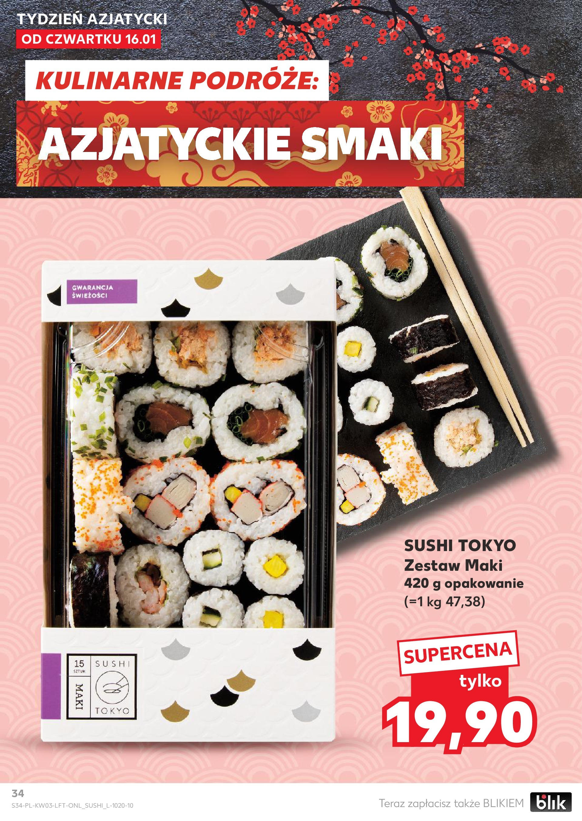 Kaufland gazetka od 16.01.2025 - od jutra PDF | Strona: 34 | Produkty: Sushi